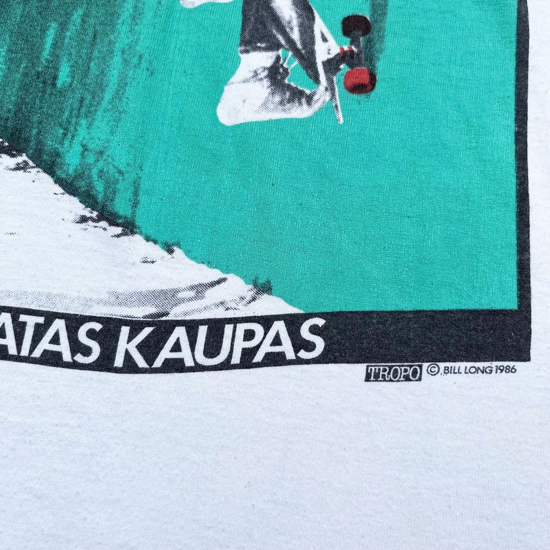 Vintage Natas Kaupas 86 80s Vtg Tropo Skateboards Frontside USA Tee Size US XL / EU 56 / 4 - 4 Thumbnail