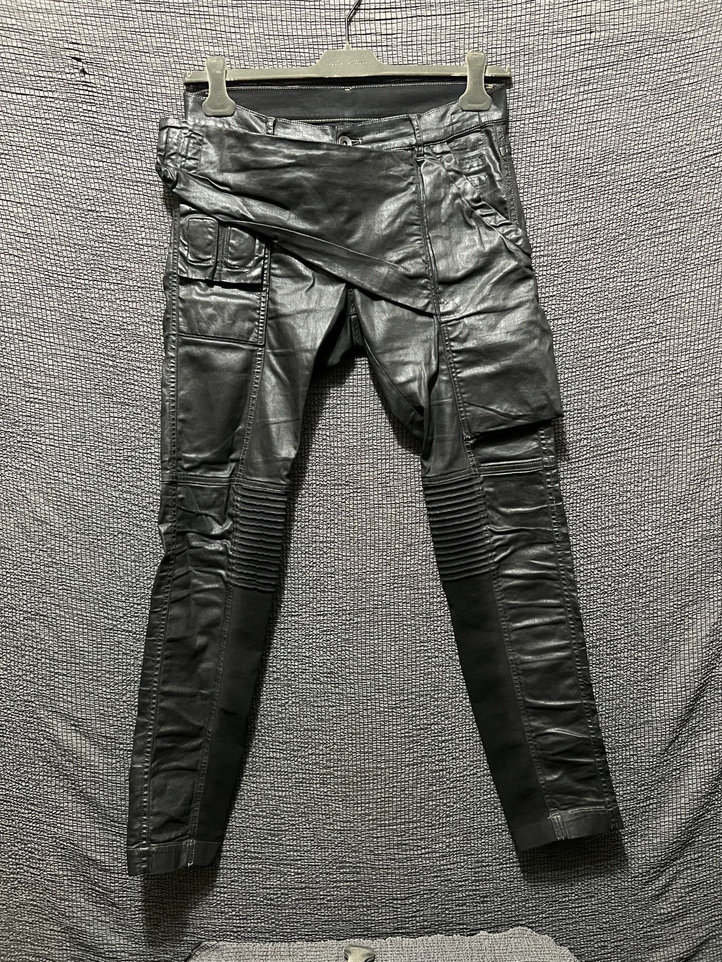 Rick Owens Rick Owens 16ss SBW Waxed Moto Jeans 30 Italy Size US 30 / EU 46 - 1 Thumbnail
