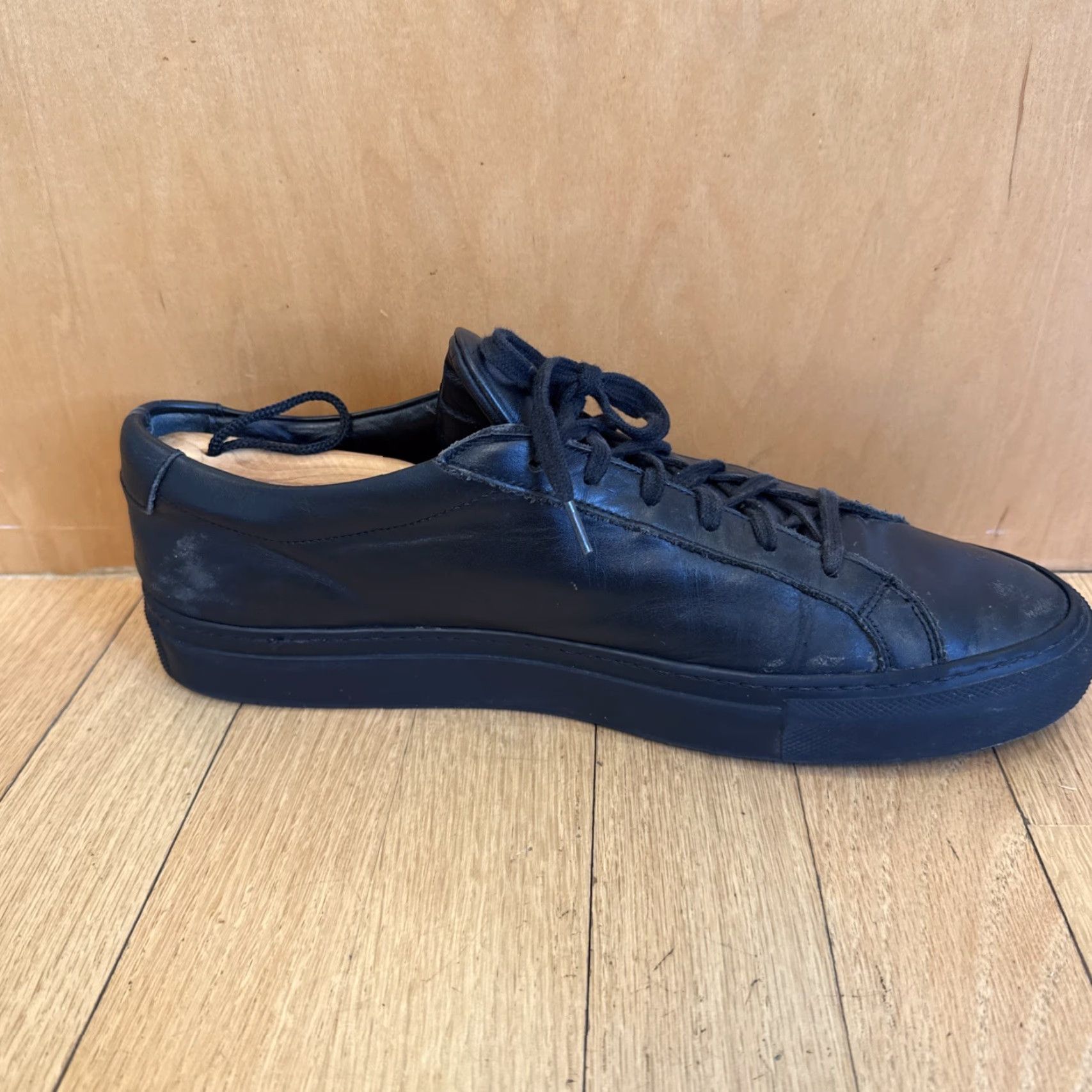 Common Projects COMMON PROJECTS Achilles Leather Black Low Retro Sneakers Men Sz 42 US 9 Size US 9 / EU 42 - 7 Thumbnail