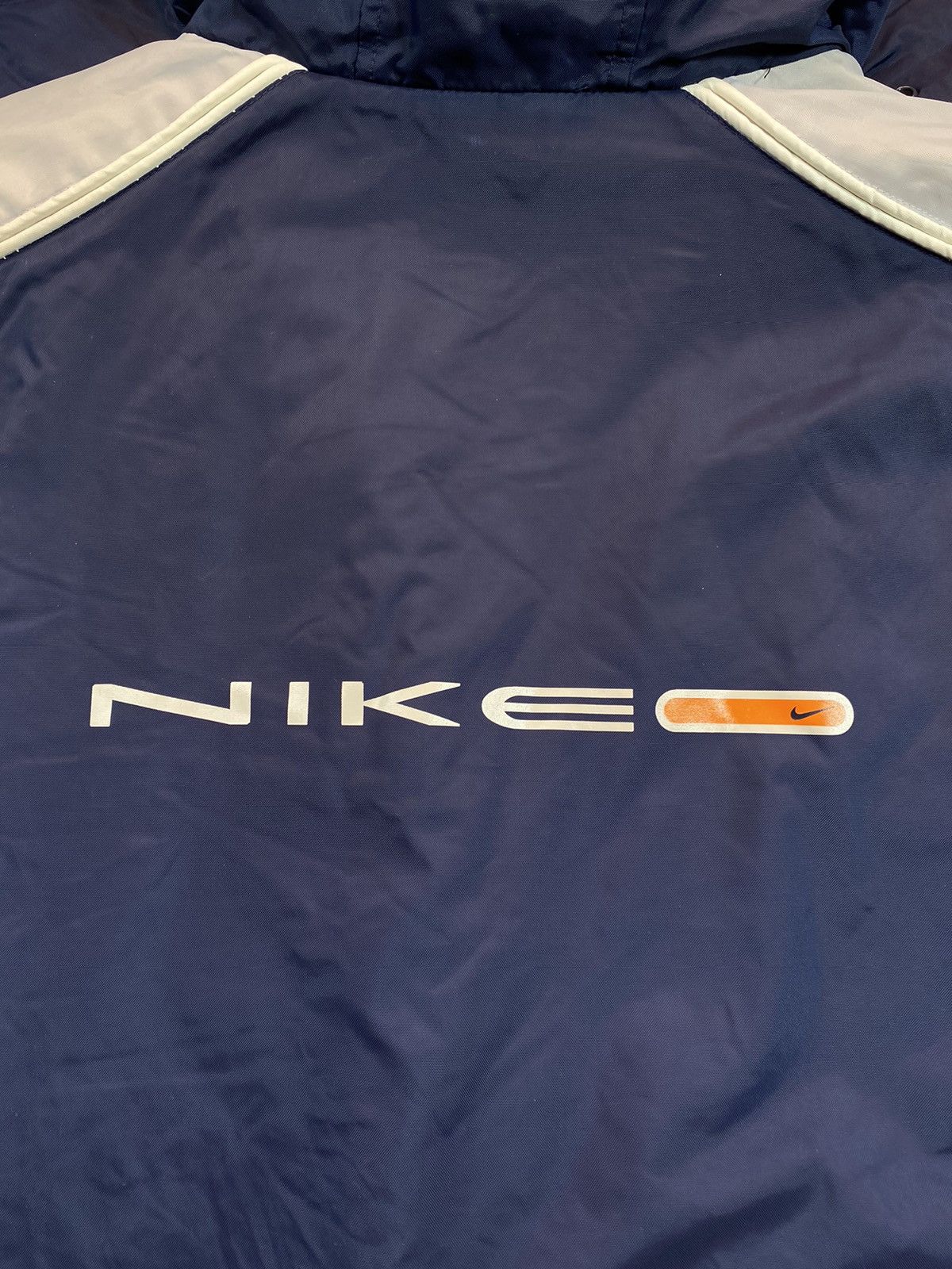 Vintage Vintage Nike 90s Blue Winter jacket with big centre logo Size US XL / EU 56 / 4 - 5 Thumbnail