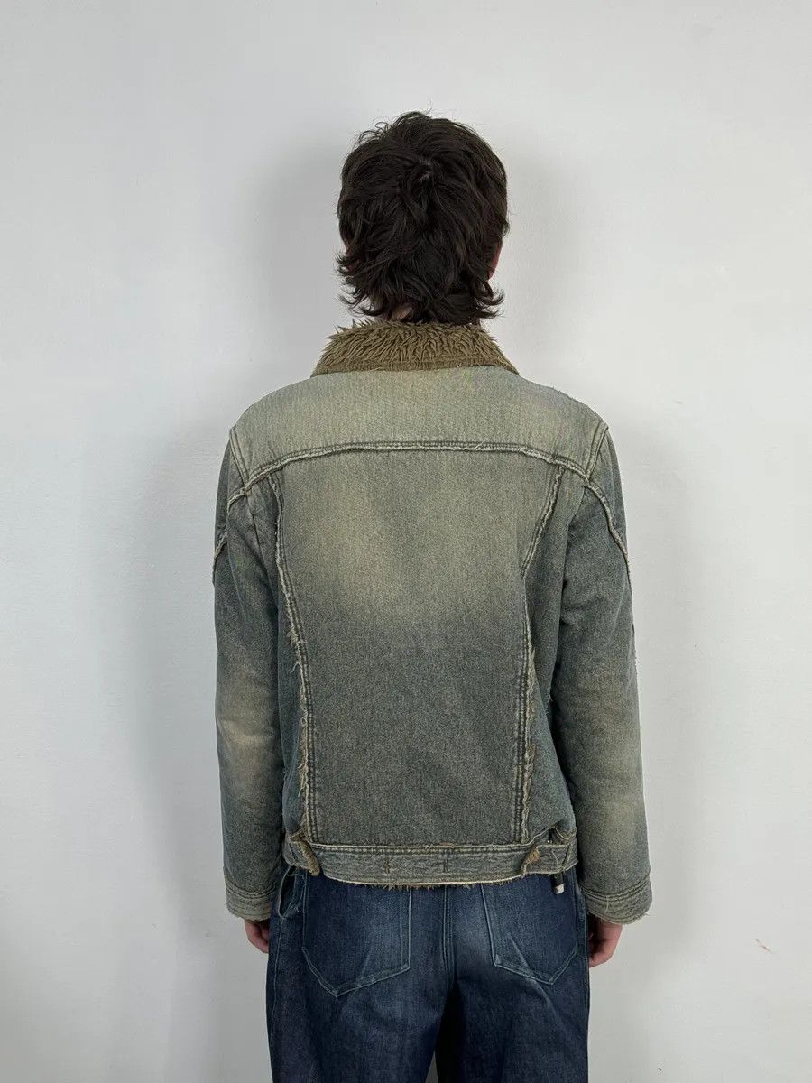 Just Cavalli AW2005 Cavalli Blue Faux Fur Faded Denim Jacket Size US M / EU 48-50 / 2 - 4 Thumbnail