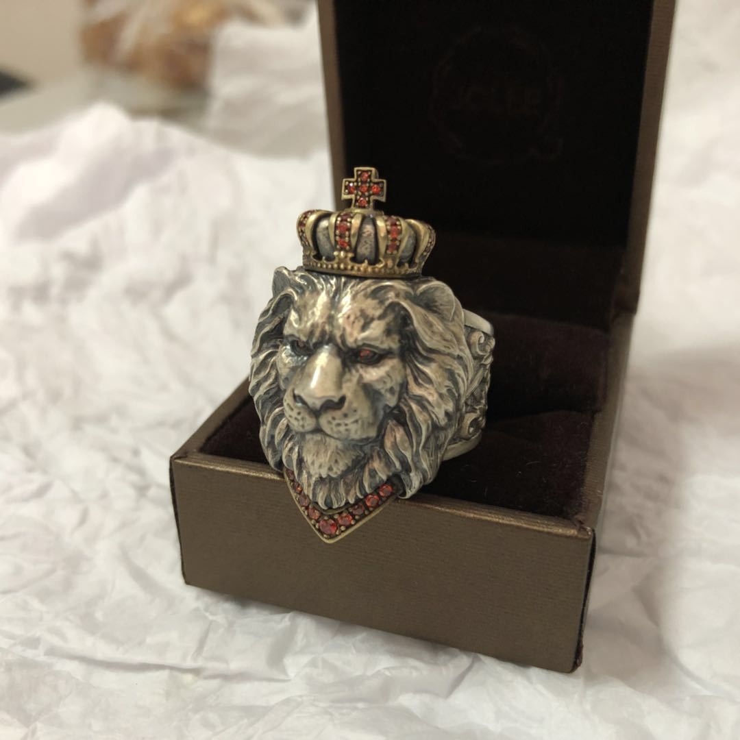Jewelry Lion Retro Jewelry Rings Open Size Chrome Ring (Size 7-13) Size ONE SIZE - 6 Thumbnail