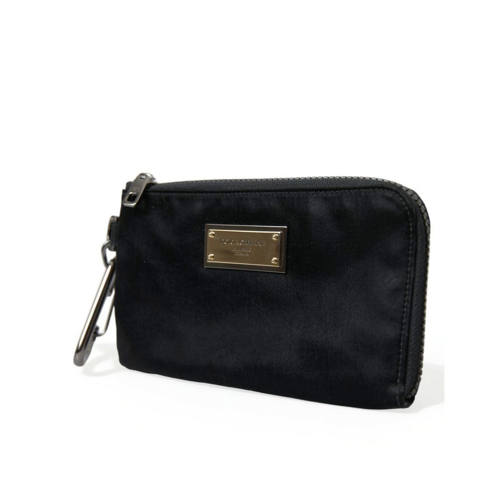 Dolce & Gabbana Dolce & Gabbana Black Nylon Logo Plaque Keyring Pouch Clutch Size ONE SIZE - 2 Thumbnail