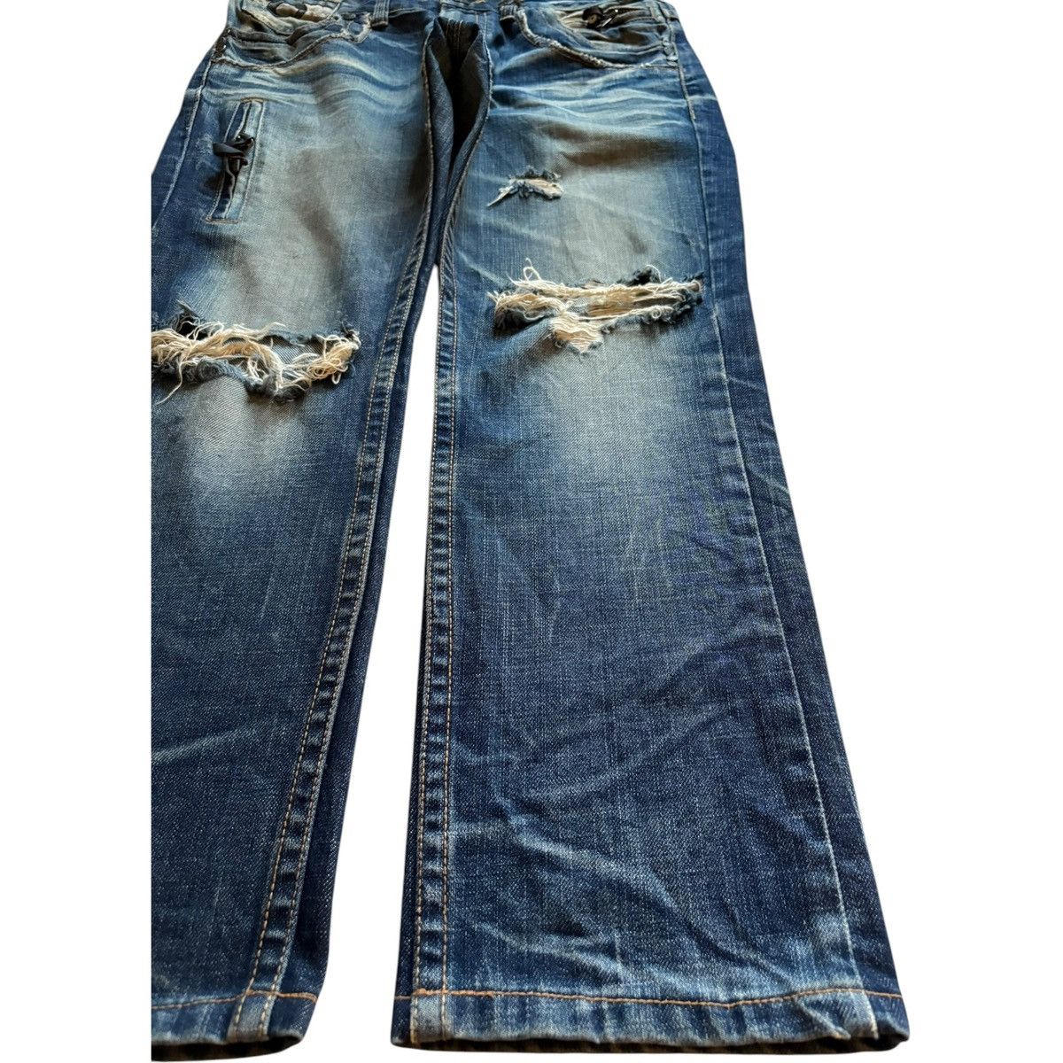 Dsquared2 Vintage Red Pepper Rusty Mud Wash Tactical Rip Jeans Size US 31 - 7 Thumbnail