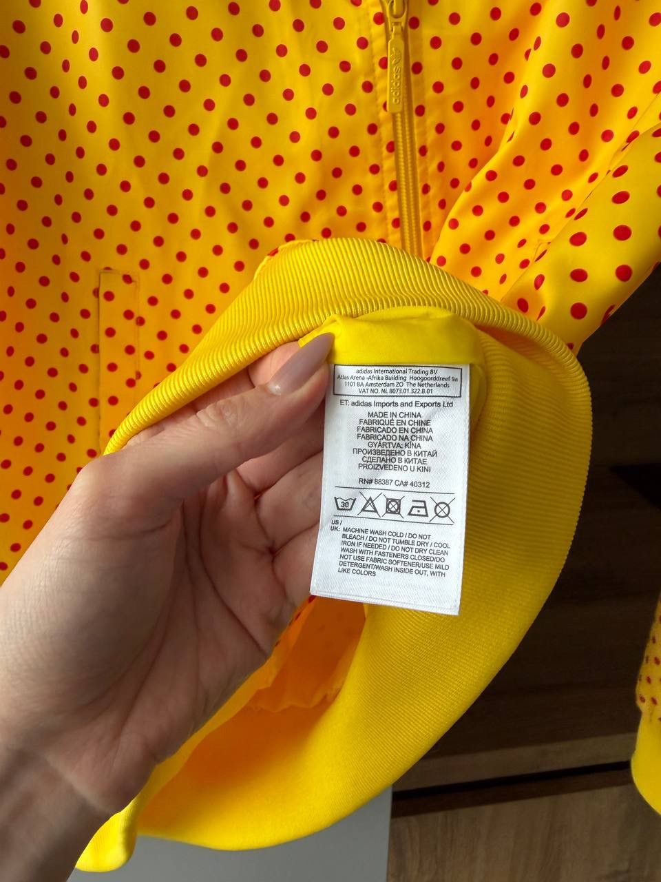 Adidas × Pharrell Pharrell Williams x Adidas Polka Dot Yellow Jacket Size US M / EU 48-50 / 2 - 8 Thumbnail