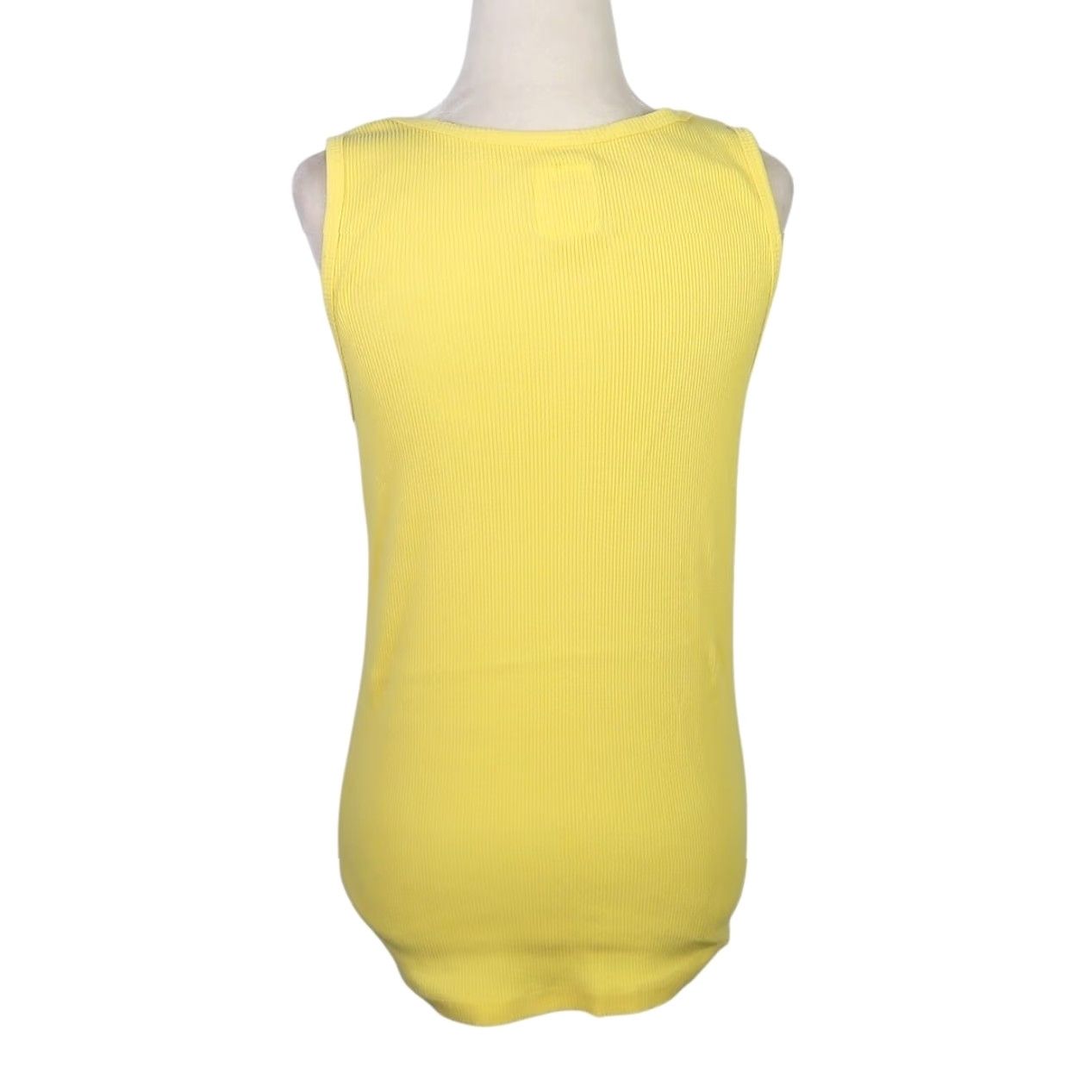 Vintage VINTAGE Ary Cooper Yellow Ribbed Knit Tank Top M Women Sleeveless 90s Casual Cotton Tank Size M / US 6-8 / IT 42-44 - 5 Thumbnail