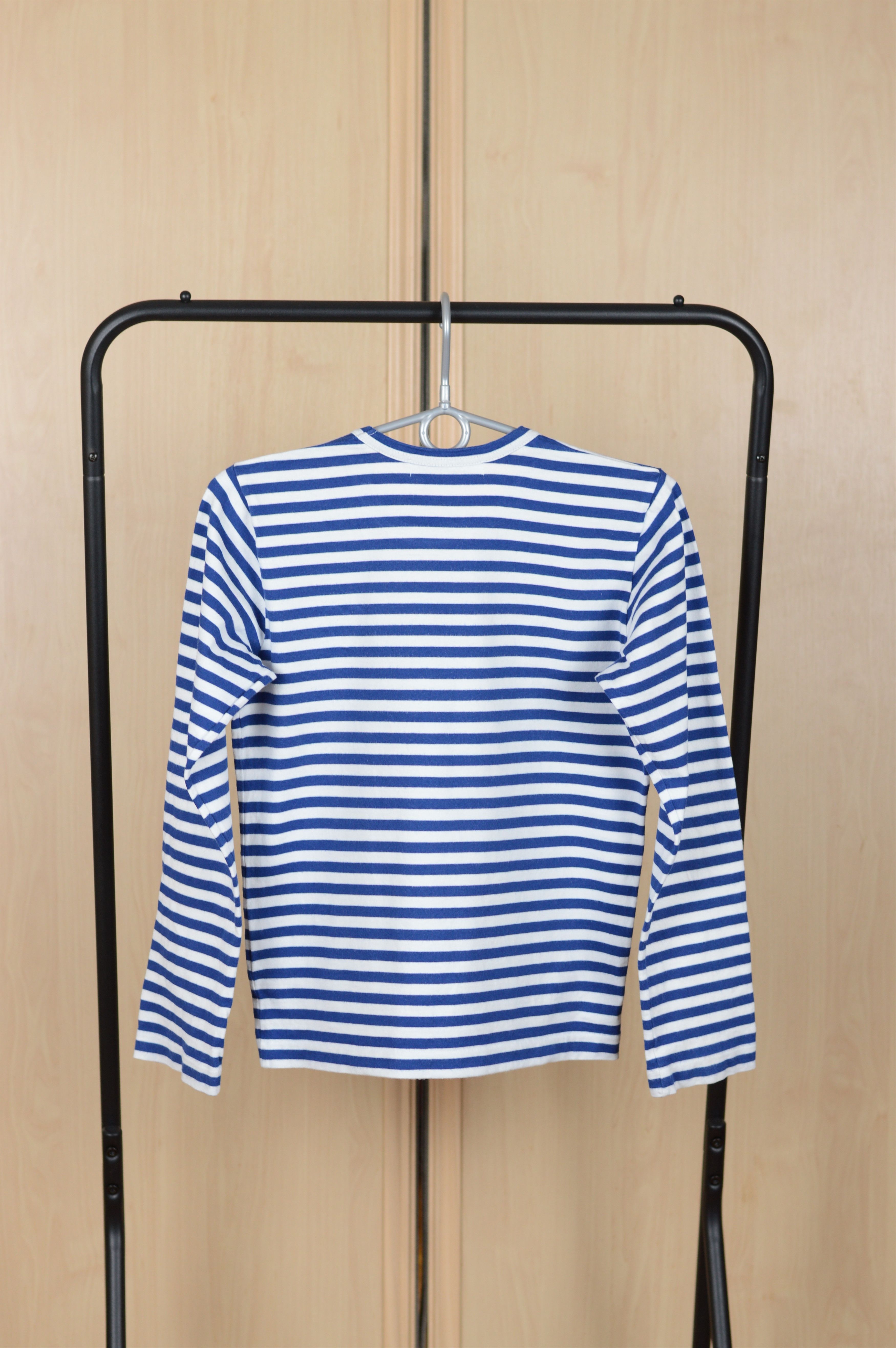 Comme des Garcons × Comme des Garcons PLAY CDG Play Striped Heart Logo Long Sleeve Tee Size M / US 6-8 / IT 42-44 - 4 Thumbnail