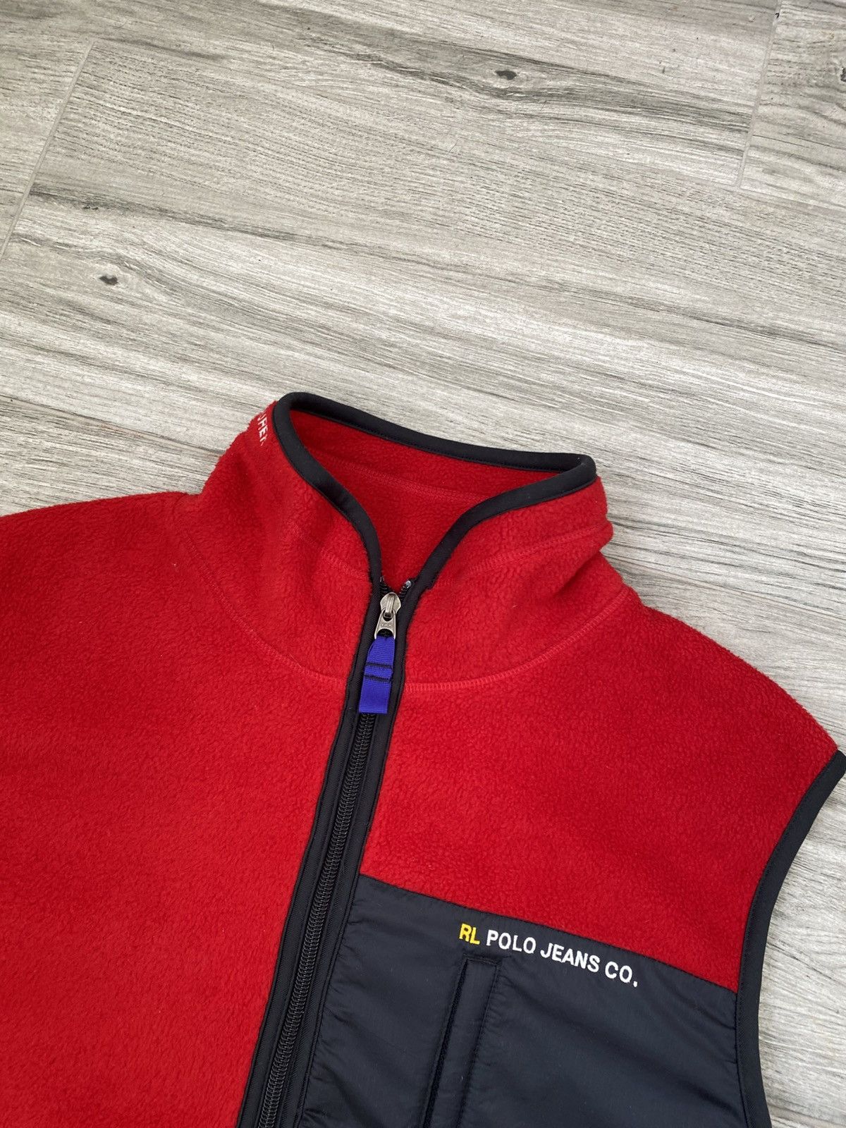 Polo Ralph Lauren VINTAGE POLO RALPH LAUREN FLEECE VEST NYLON HIDE-AWAY HOOD Size US M / EU 48-50 / 2 - 7 Thumbnail