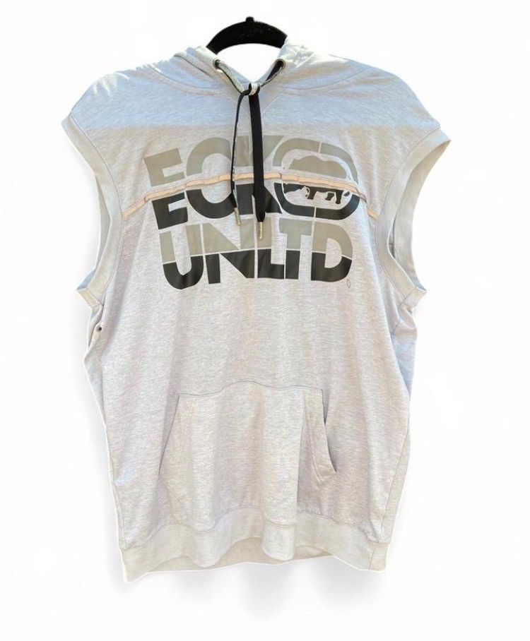 Ecko Unltd. Y2K Ecko Unltd Sleeveless Hoodie Gray Activewear Pullover Size US L / EU 52-54 / 3 - 1 Thumbnail