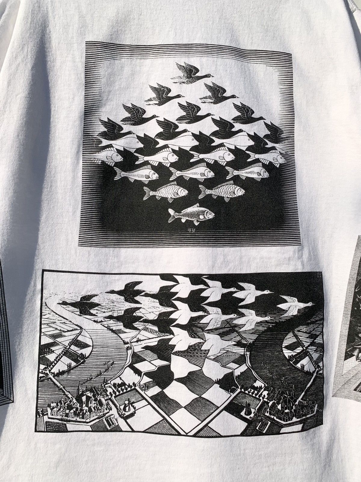 Vintage 1991 Vintage MC Escher All Over Print Tee 90s Size US L / EU 52-54 / 3 - 5 Thumbnail
