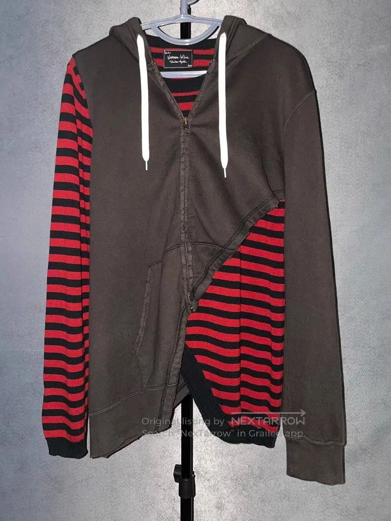 NUMBER (N)INE 05S/S ナイトクローラー期 赤×黒のラメストール Number (N)ine Number Nine 2005 S/S “Nightcrawler” Asymmetric