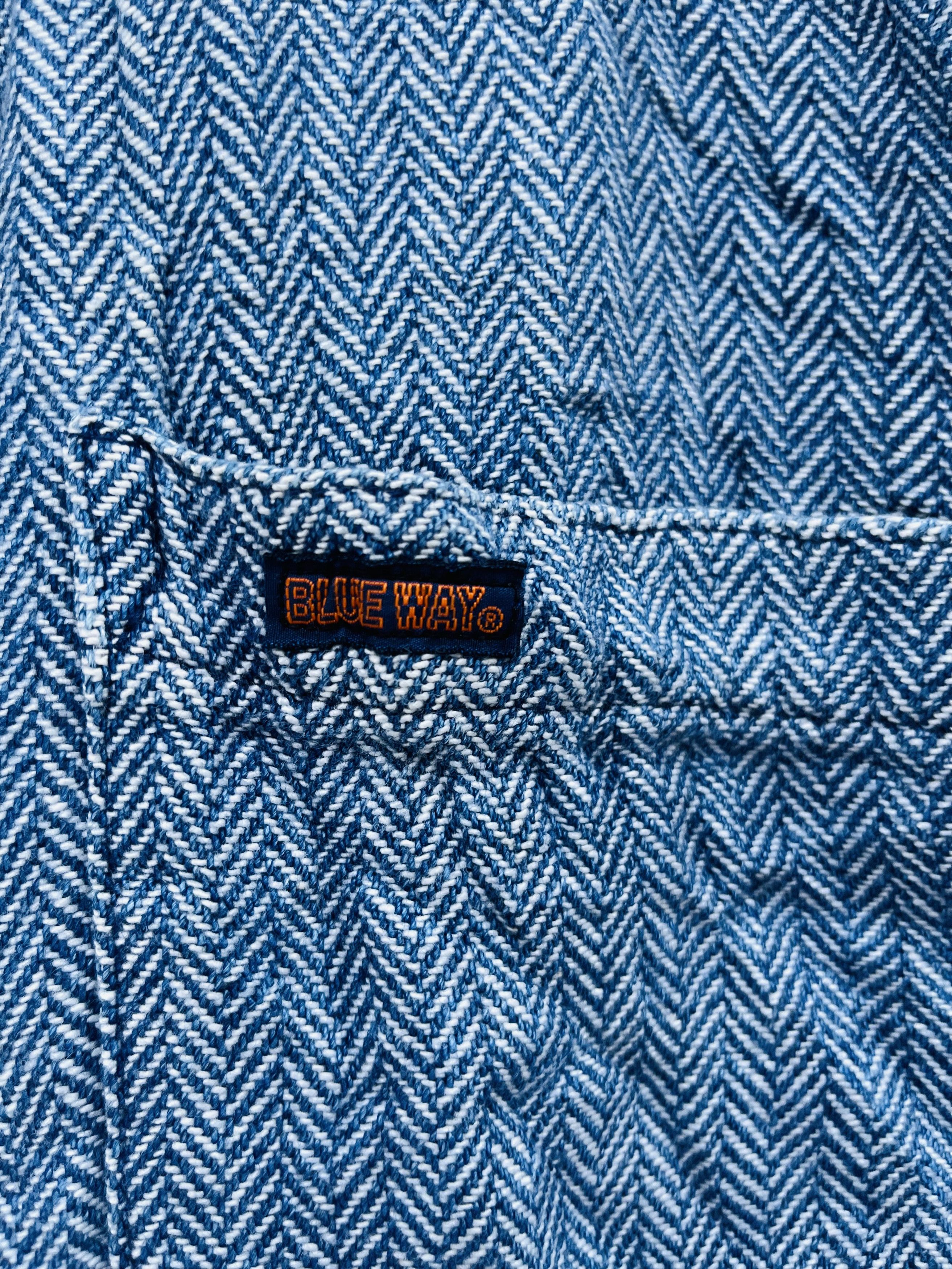 Japanese Brand × Vintage Vintage Blue Way Haringbone Japanese Designer Fashion Style Size US XL / EU 56 / 4 - 8 Thumbnail