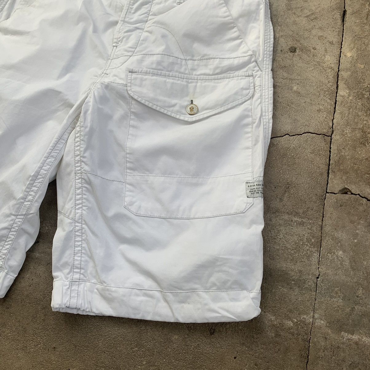 G-Star × Vintage Vintage G-Star Raw Big Logo Cargo Shorts Size US 32 / EU 48 - 4 Thumbnail