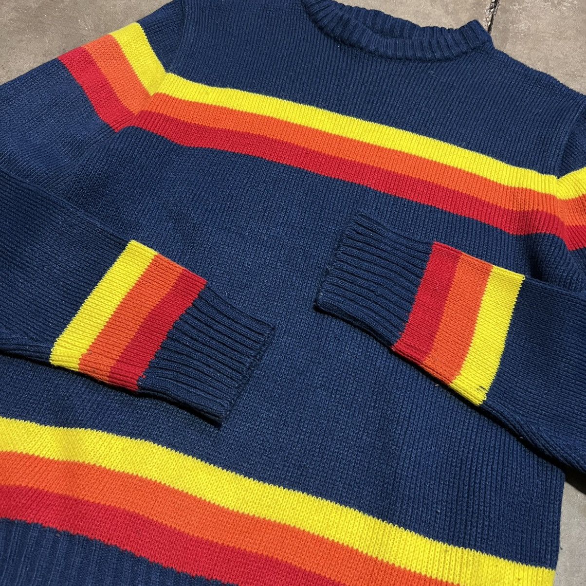 Vintage Vintage 70s Montgomery Ward Striped Sweater Knitwear Retro Size US XS / EU 42 / 0 - 4 Thumbnail