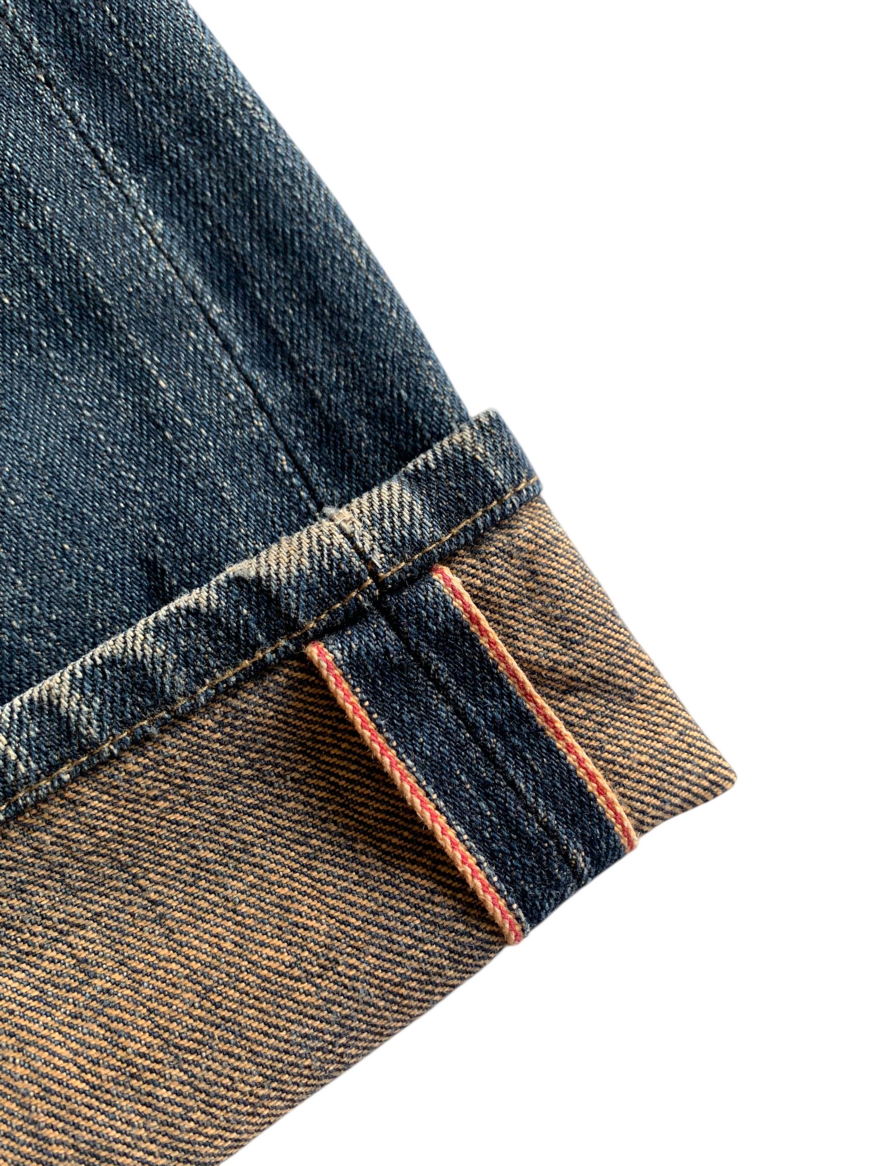 Edwin VINTAGE EDWIN 505Z BAGGY SELVEDGE RUSTY DISTRESSED DENIM Size US 36 / EU 52 - 13 Thumbnail