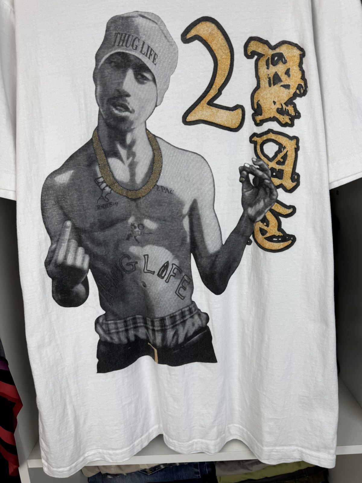 Rap Tees 2Pac Thug Life Bootleg Rap Vintage Style Graphic T-Shirt Size US L / EU 52-54 / 3 - 19 Thumbnail