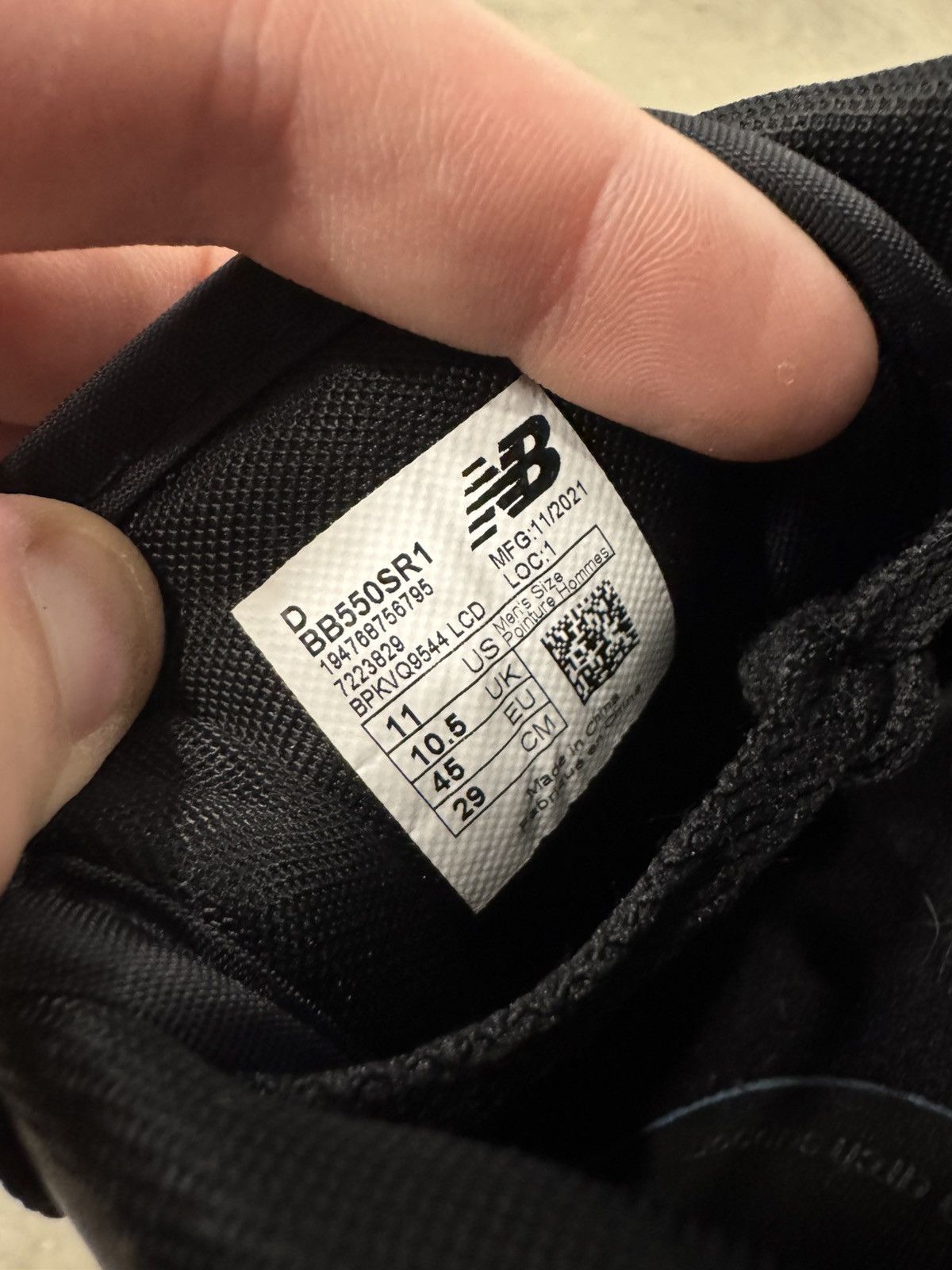 New Balance New Balance 550 Black Grey White Size 11 Size US 11 / EU 44 - 7 Thumbnail