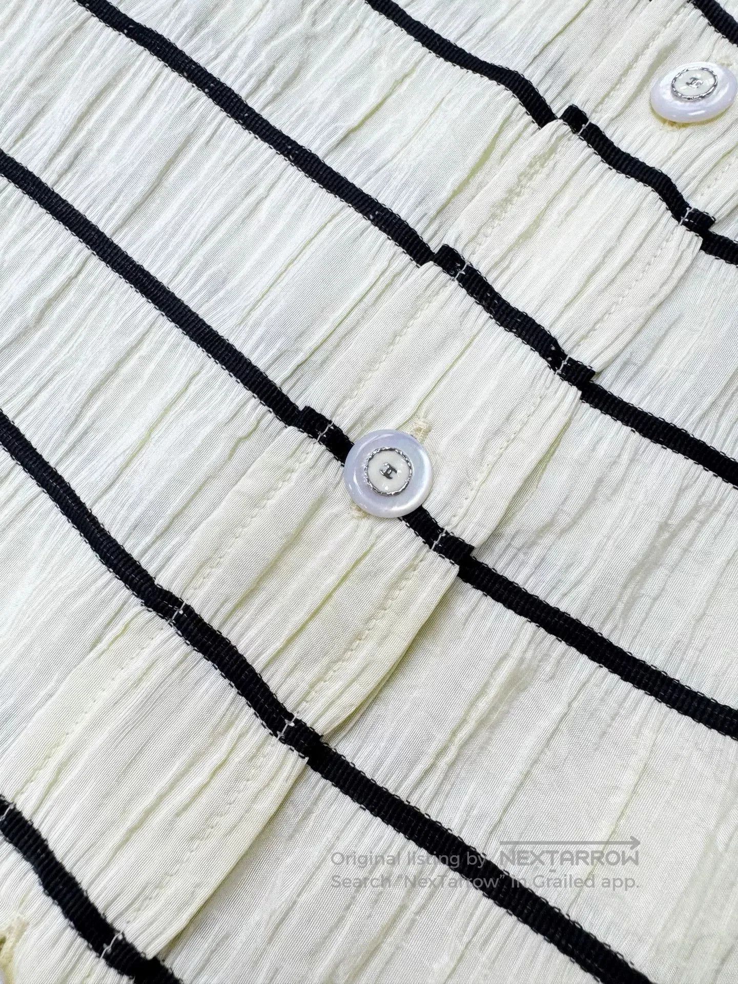 Chanel Chanel 25S Yellow Stripe Long Sleeve Shirt. Size US M / EU 48-50 / 2 - 4 Thumbnail