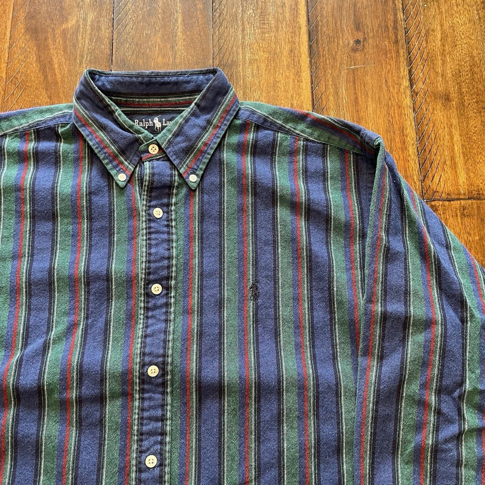 Ralph Lauren Vtg Ralph Lauren Shirt L Striped Long-Sleeve Button Up EUC Size US L / EU 52-54 / 3 - 2 Thumbnail