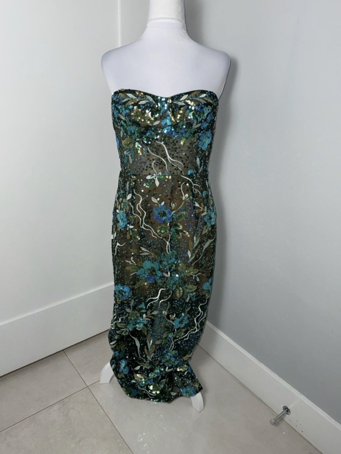 Bronx and Banco Bronx and Banco Dahlia Maxi Dress in Teal Multi/Size Medium Size M / US 6-8 / IT 42-44 - 5 Thumbnail
