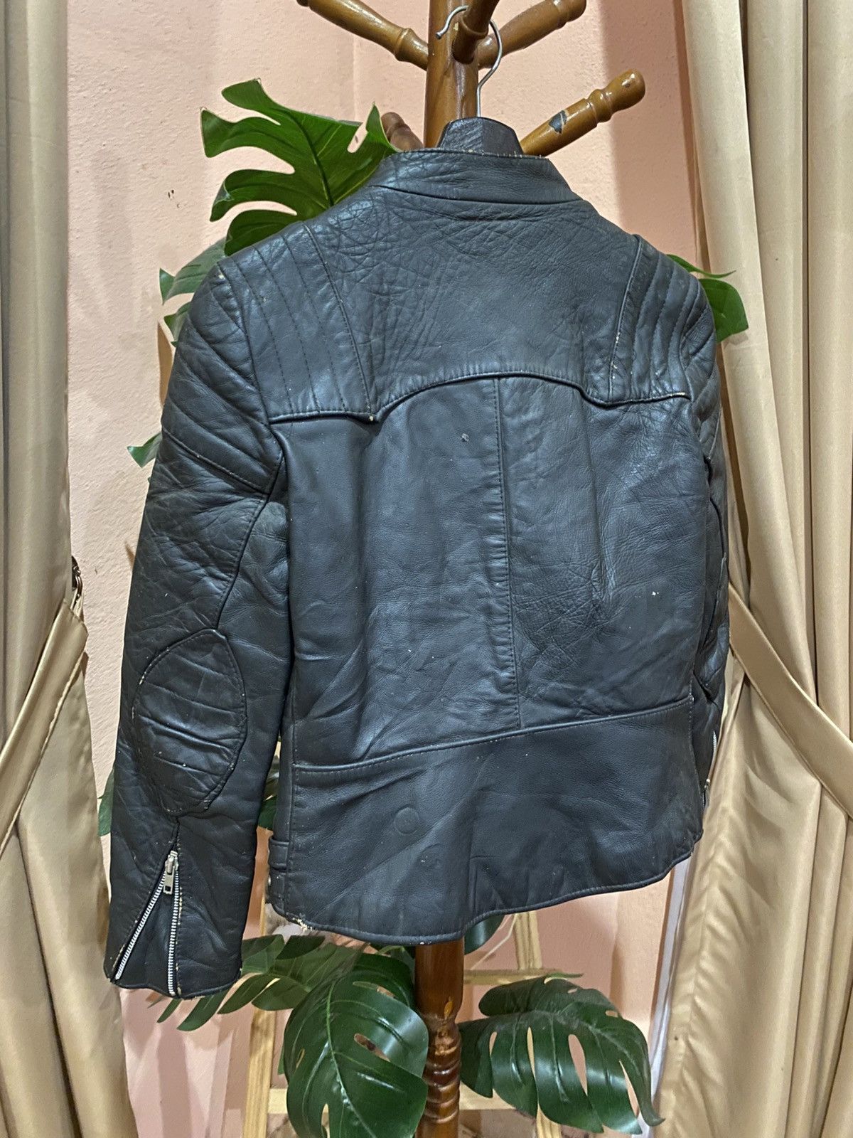 Other Vintage Black Leather Biker Jacket Made England Real Leather Size US S / EU 44-46 / 1 - 13 Thumbnail