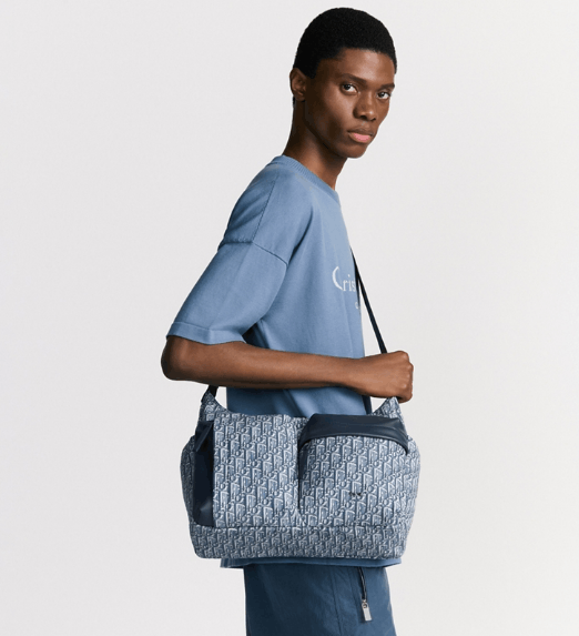 Dior o1w1db10426 1ESME1 Size: OS/ Medium Rider Hobo Bag in Blue Size ONE SIZE - 6 Thumbnail