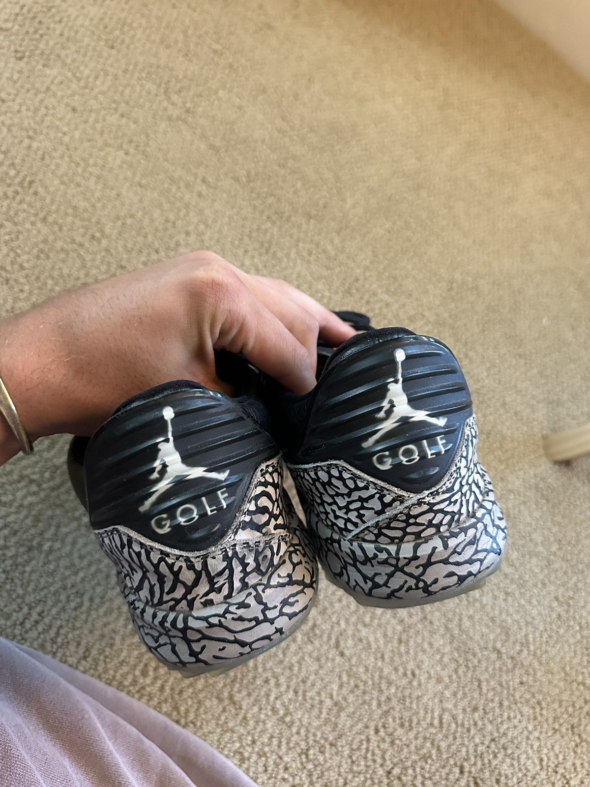 Jordan Brand Jordan Black Cement Golf Shoes Size US 11.5 / EU 44-45 - 3 Thumbnail