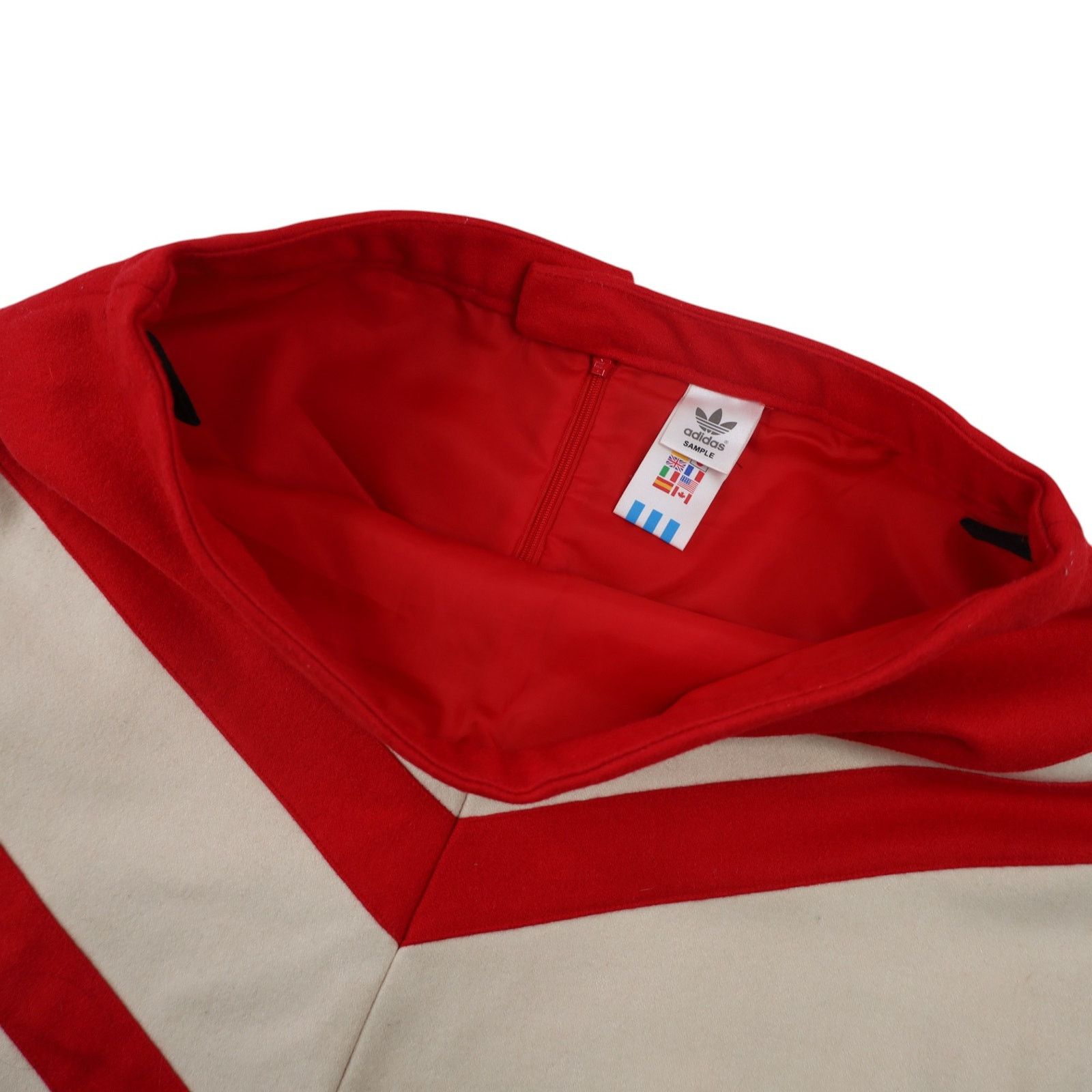 Adidas × Vintage Vintage Y2k SAMPLE Adidas x Carlo Gruber Chevron Wool Skirt Size 30" / US 8 / IT 44 - 11 Thumbnail