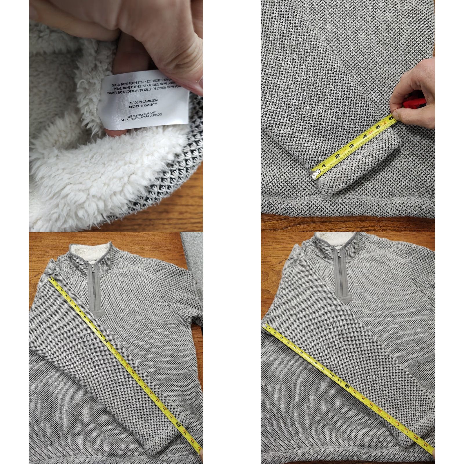 Orvis Orvis Mens Heather Gray Fleece Sherpa Lined 1/4 Zip Pullover Sweater XL Size US XL / EU 56 / 4 - 8 Thumbnail