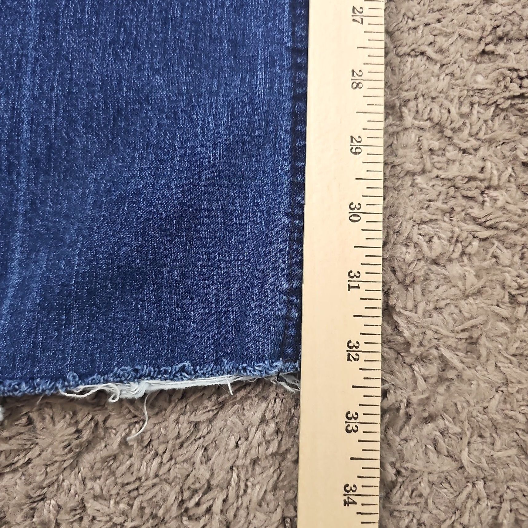 Vintage Current/Elliott Jeans Womens 26 Flared High Rise Dark Wash Stretch Frayed 23x32 Blue Denim Cotton Polyester Spandex Jeans Womens 90s? Size 26" / US 2 / IT 38 - 6 Thumbnail