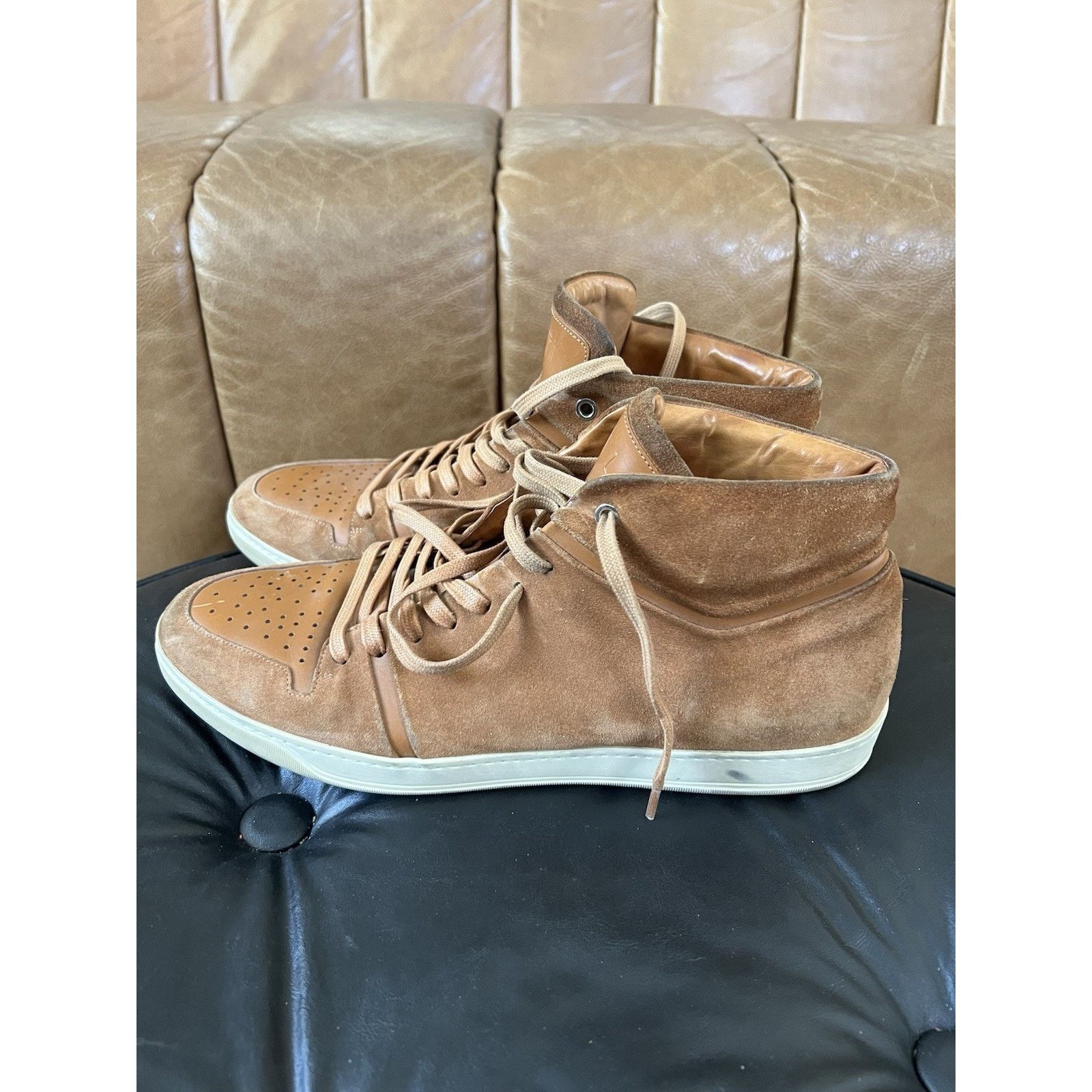 Other Lavati Brown Italian Leather Sneackers US 11 Size US 11 / EU 44 - 3 Thumbnail