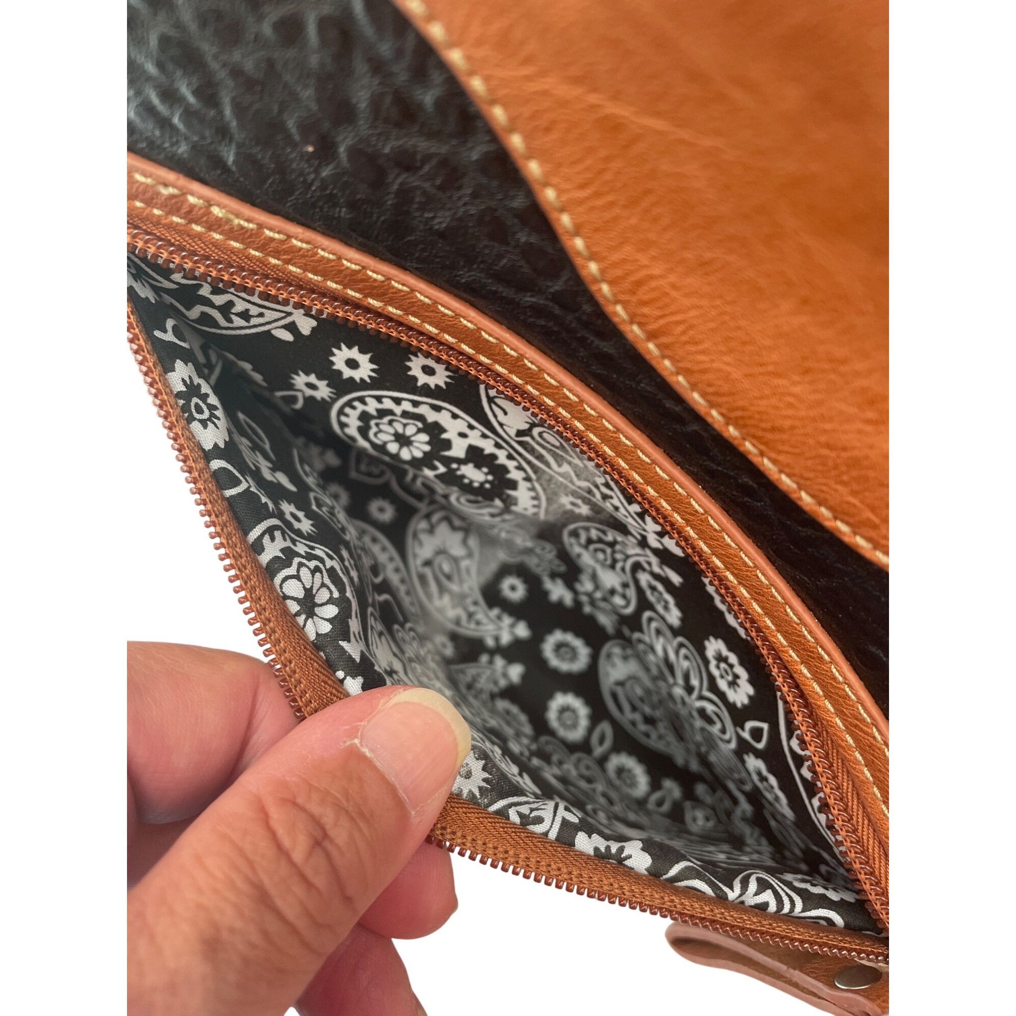 Other Bandana By American West Large Brown Leather Tote Bag SKU 89 Size ONE SIZE - 11 Thumbnail