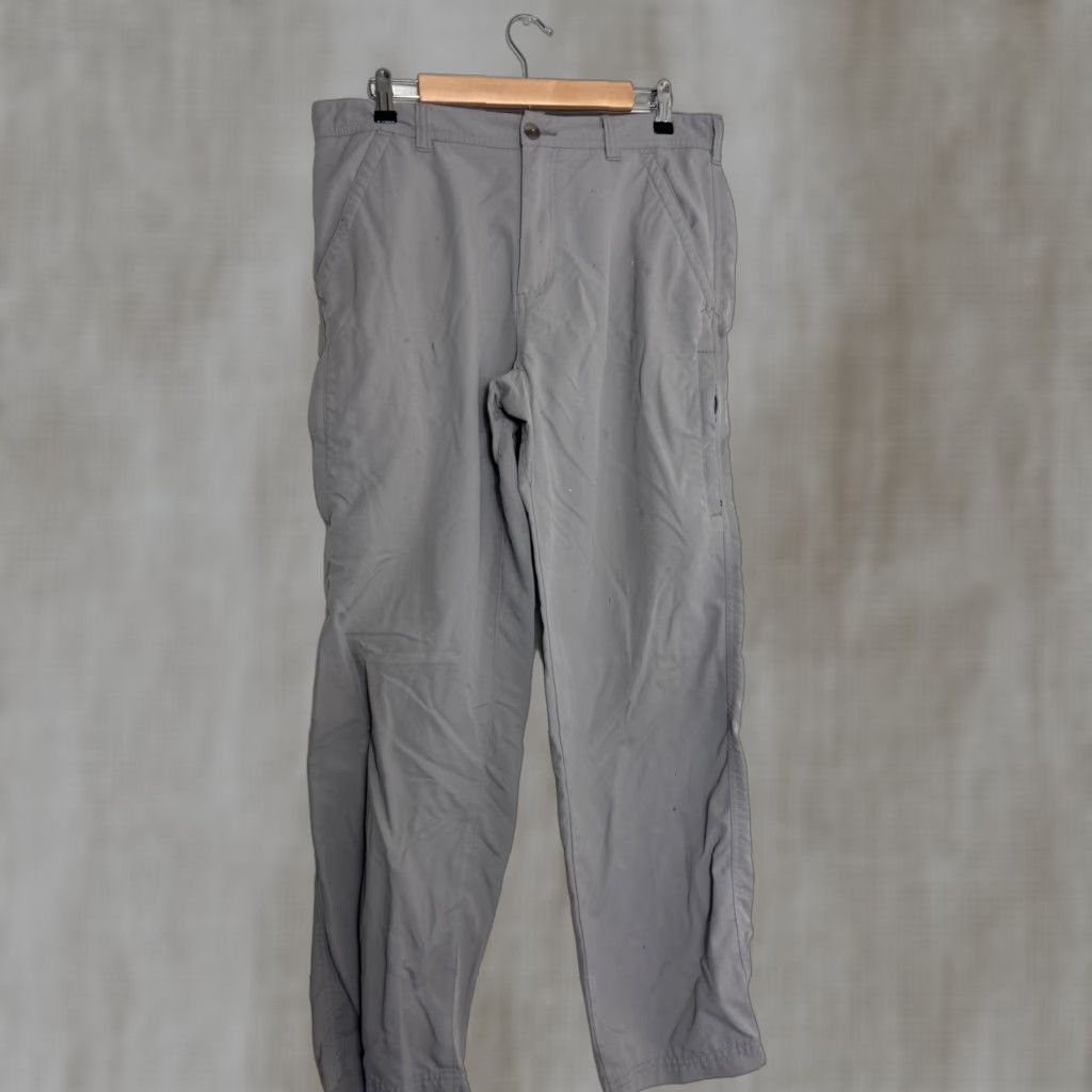 REI Mens Sahara Cargo Pants Gray UPF 50+ Nylon 34x30 Regular Cargo Mens Size 34 30 Inseam Pants