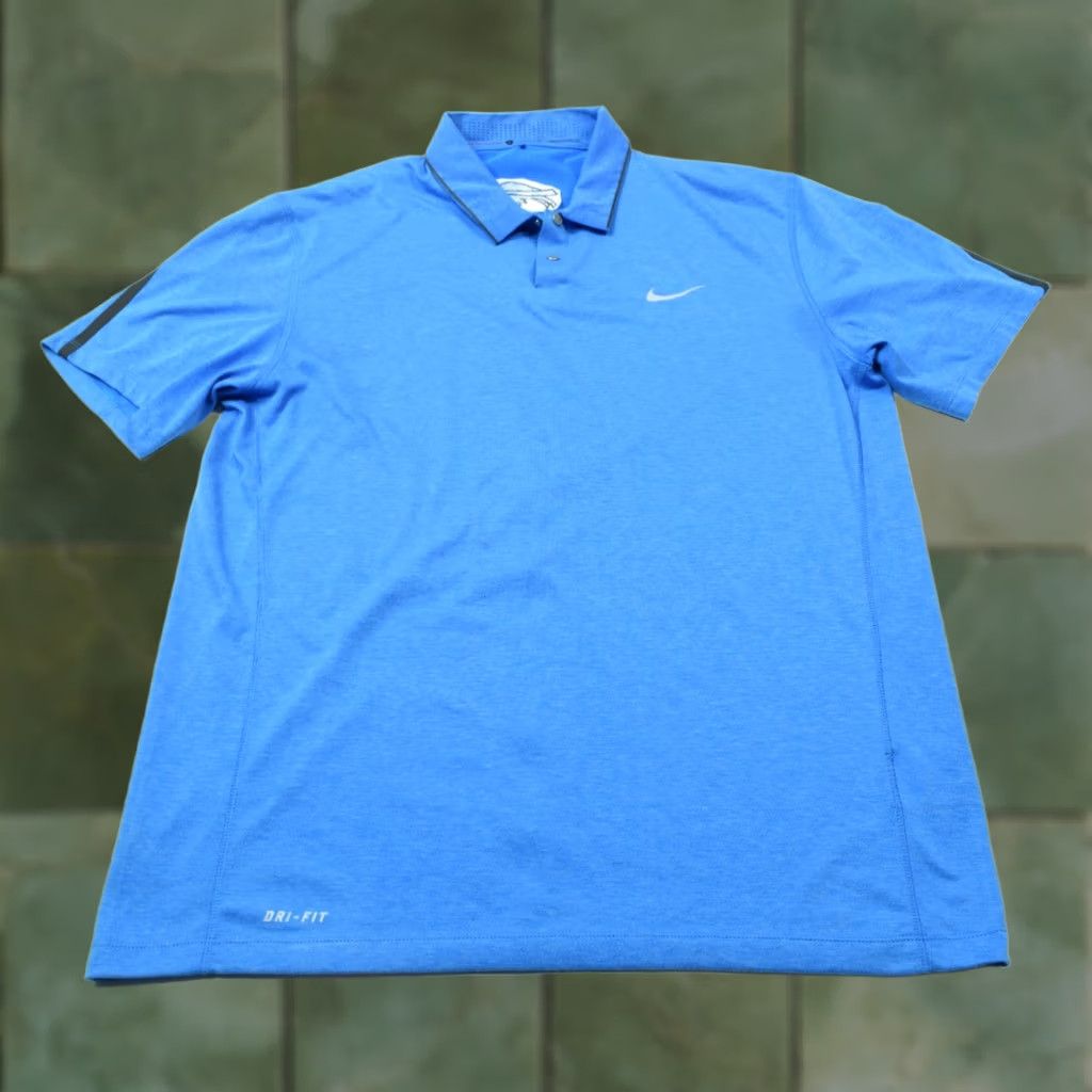 Nike Nike Tiger Woods Buffalo Bills Polo Shirt Mens L Blue Short Sleeve Stretch Polo Size US L / EU 52-54 / 3 - 1 Thumbnail