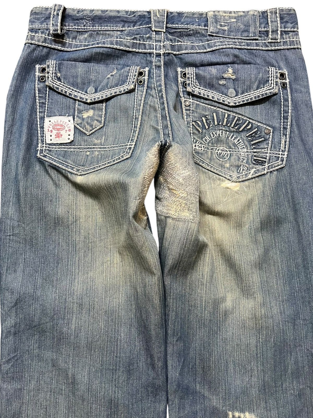 Pelle Pelle Vintage Pelle Pelle Ripped Distressed Denim Size US 35 - 8 Thumbnail