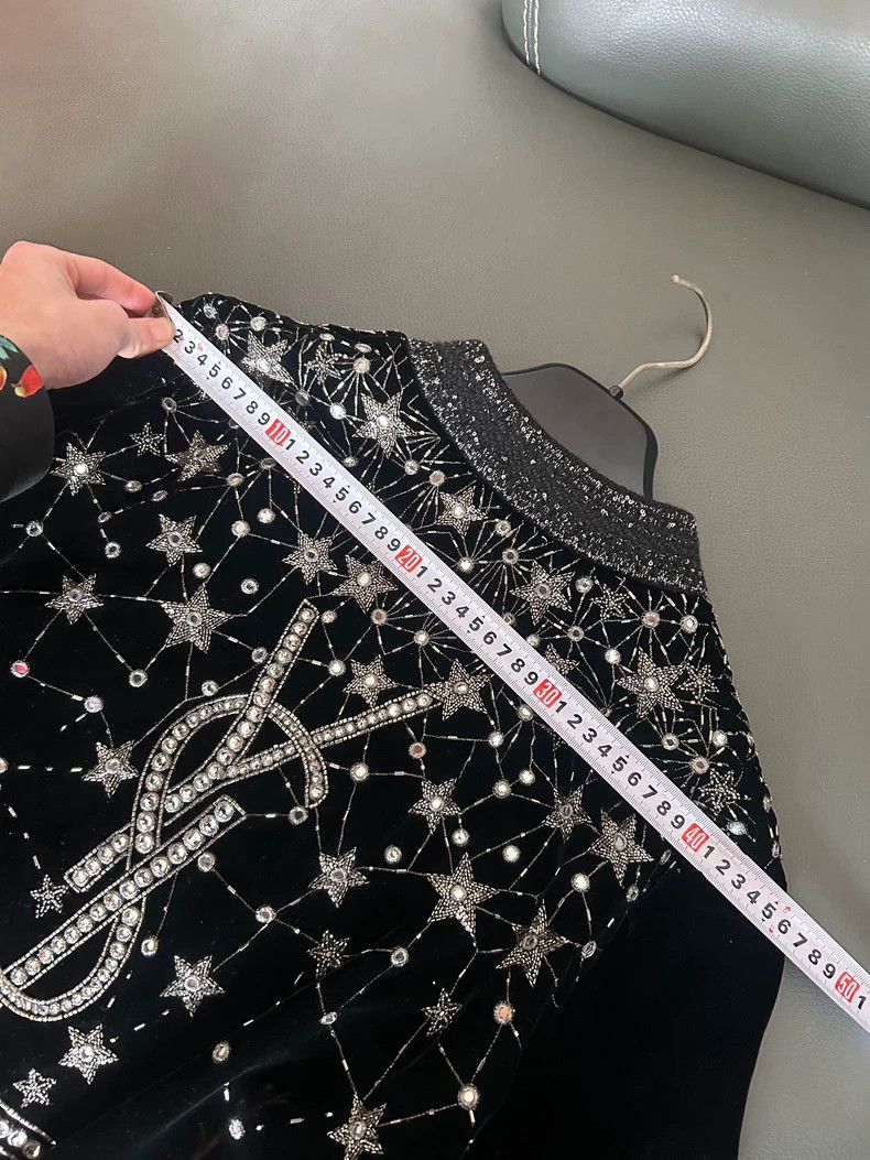 Yves Saint Laurent saint Laurent19 FW Gypsophila Rhinestone Jacket 2503-Nextar Size S / US 4 / IT 40 - 7 Thumbnail