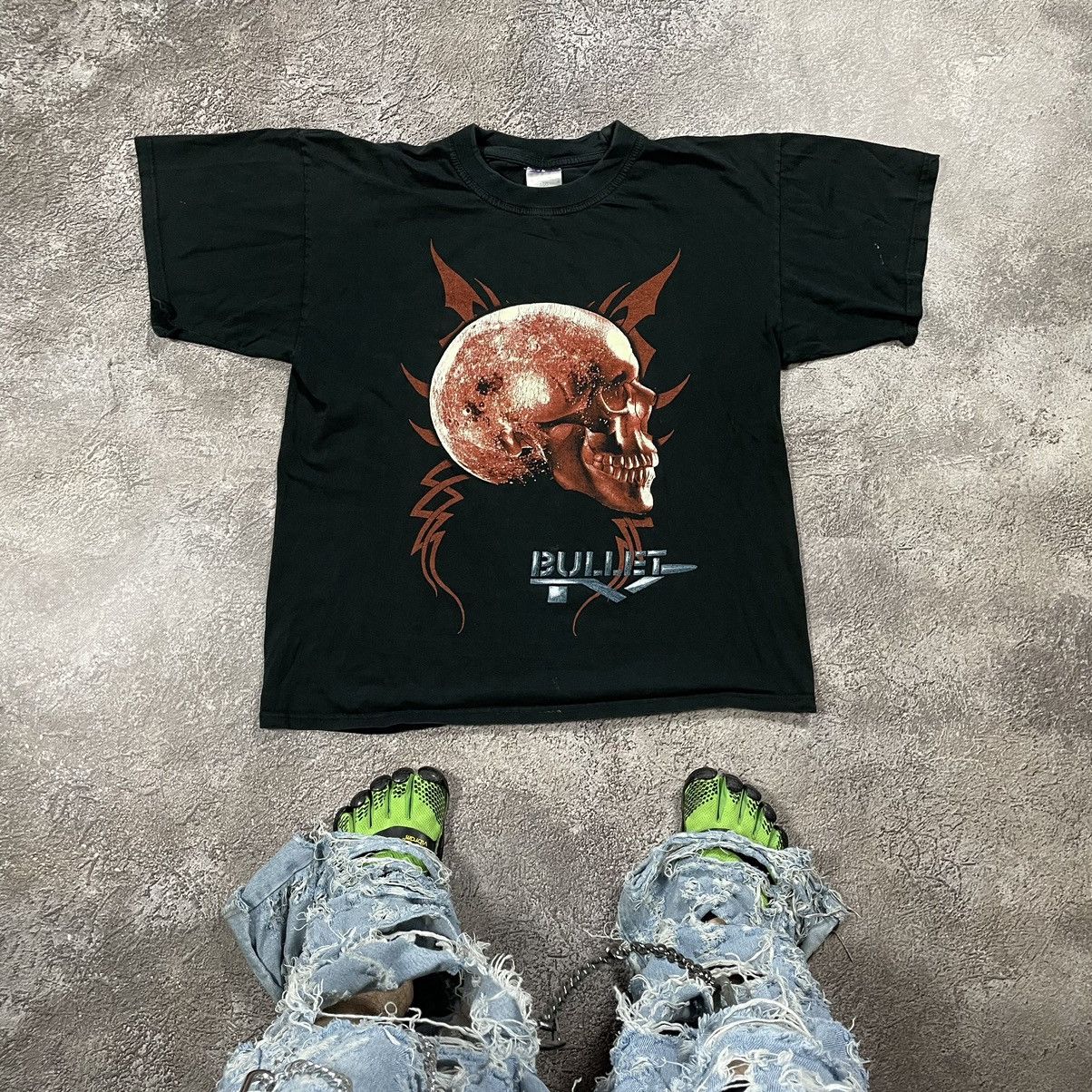 Vintage Vintage Y2K 90s Skull Graphic Tee Grunge Streetwear Baggy XL Size US XL / EU 56 / 4 - 1 Thumbnail