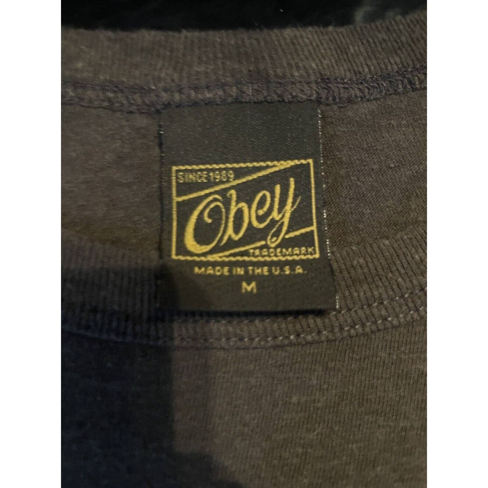 Obey Vintage Obey T-shirt Small Andre Shepard Black MADE IN USA Size US M / EU 48-50 / 2 - 3 Thumbnail