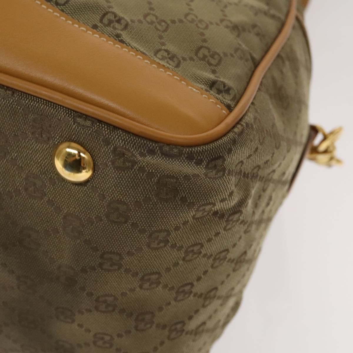 Gucci GUCCI GG Canvas Boston Bag Gold Beige Size ONE SIZE - 15 Thumbnail