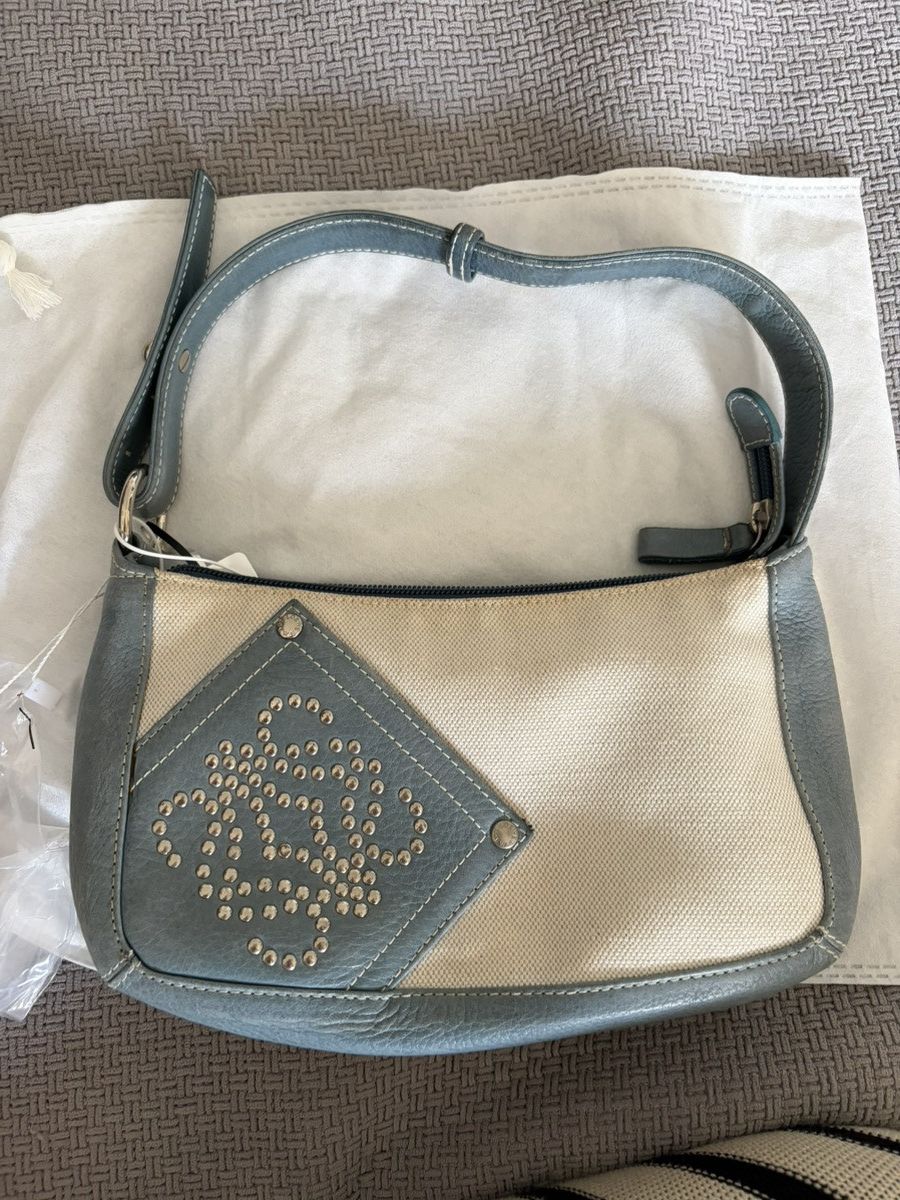Loewe rare** loewe canvas/leather anagram shoulder bag vintage Size ONE SIZE - 1 Thumbnail
