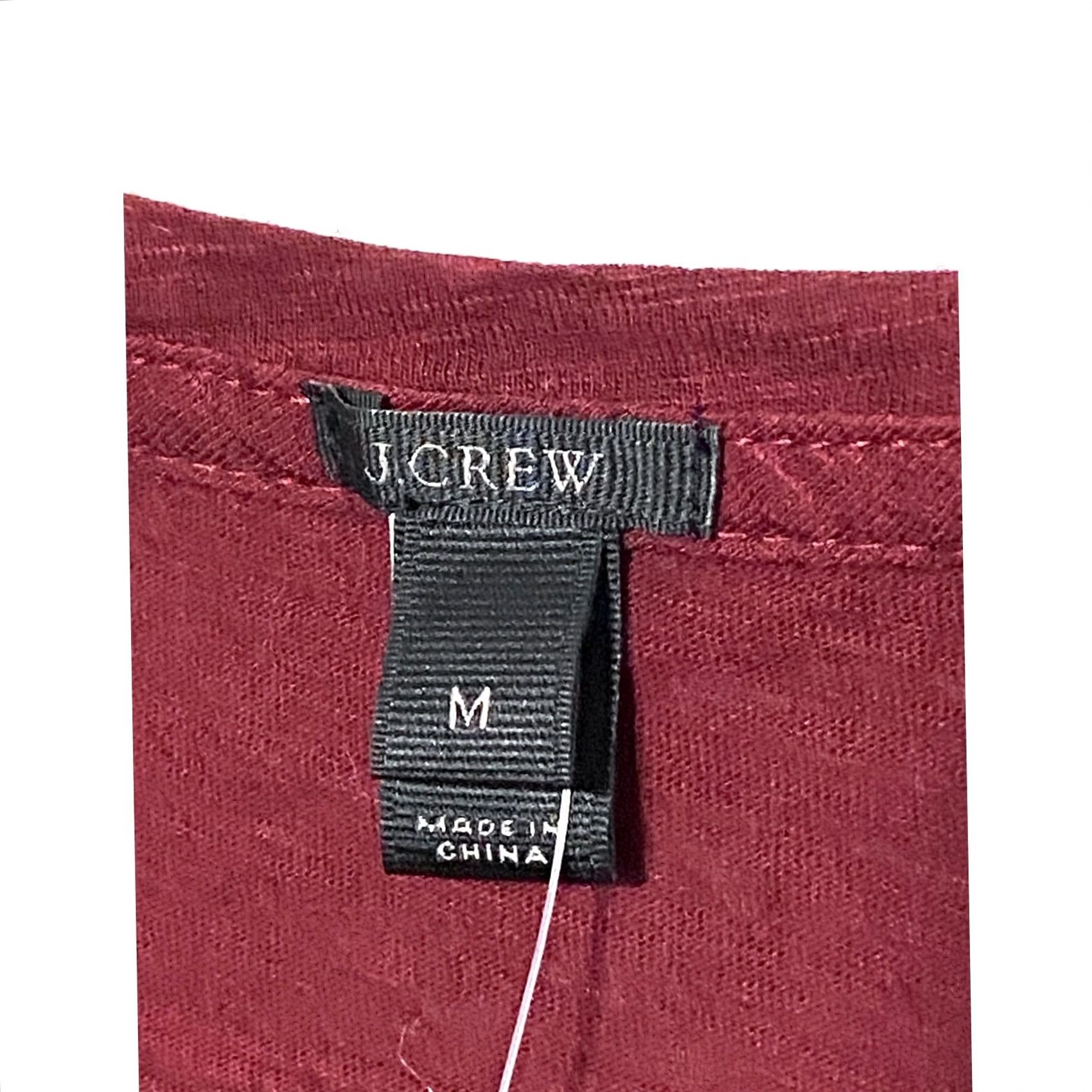 J.Crew J.CREW T-Shirt Womens M Christmas Party Joy Holiday Cheer Burgundy Red 60% Cotton 40% Modal NWT Casual Soft Short Sleeve Crew Neck Satin Tagless? Size M / US 6-8 / IT 42-44 - 7 Thumbnail