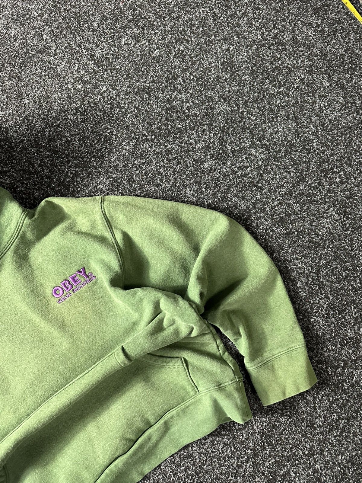 Obey × Vintage 🚨OBEY PULLOVER BOXY VINTAGE HOODIE GREEN SK8 FADED Y2K Size US M / EU 48-50 / 2 - 3 Thumbnail