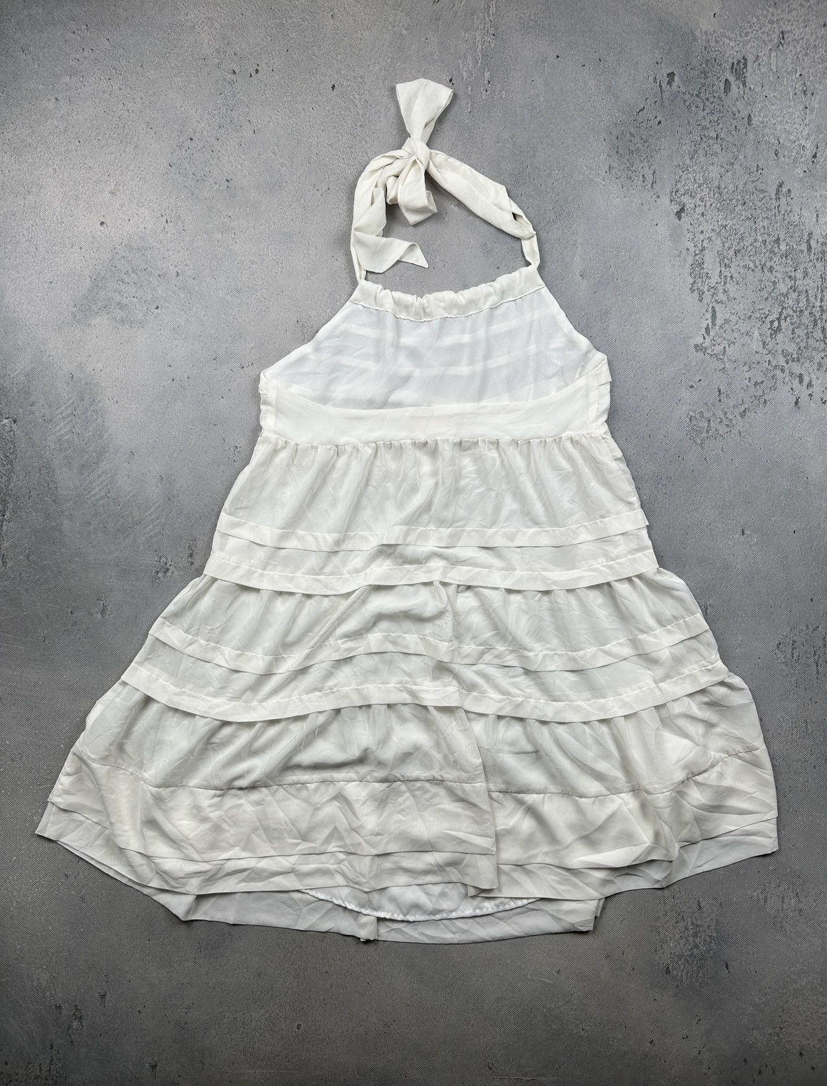 H&M H&M Conscious Collection Halter Tiered White Fairy Dress y2k Size XL / US 12-14 / IT 48-50 - 4 Thumbnail
