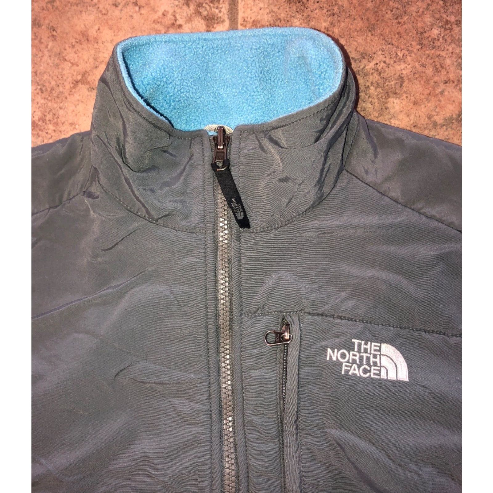 The North Face The North Face Womens Blue/Gray Fleece Full Zip Jacket Size S Size S / US 4 / IT 40 - 3 Thumbnail