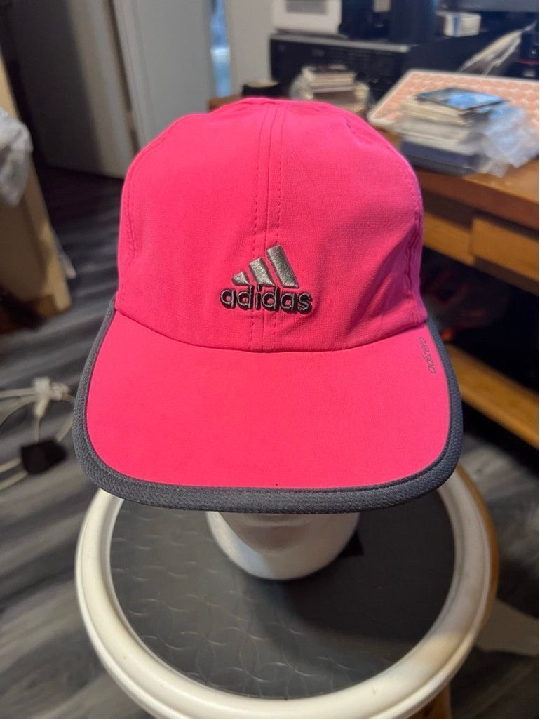 Adidas Women's Adidas Adizero Climacool Pink Gray Running Hat Size ONE SIZE - 1 Thumbnail
