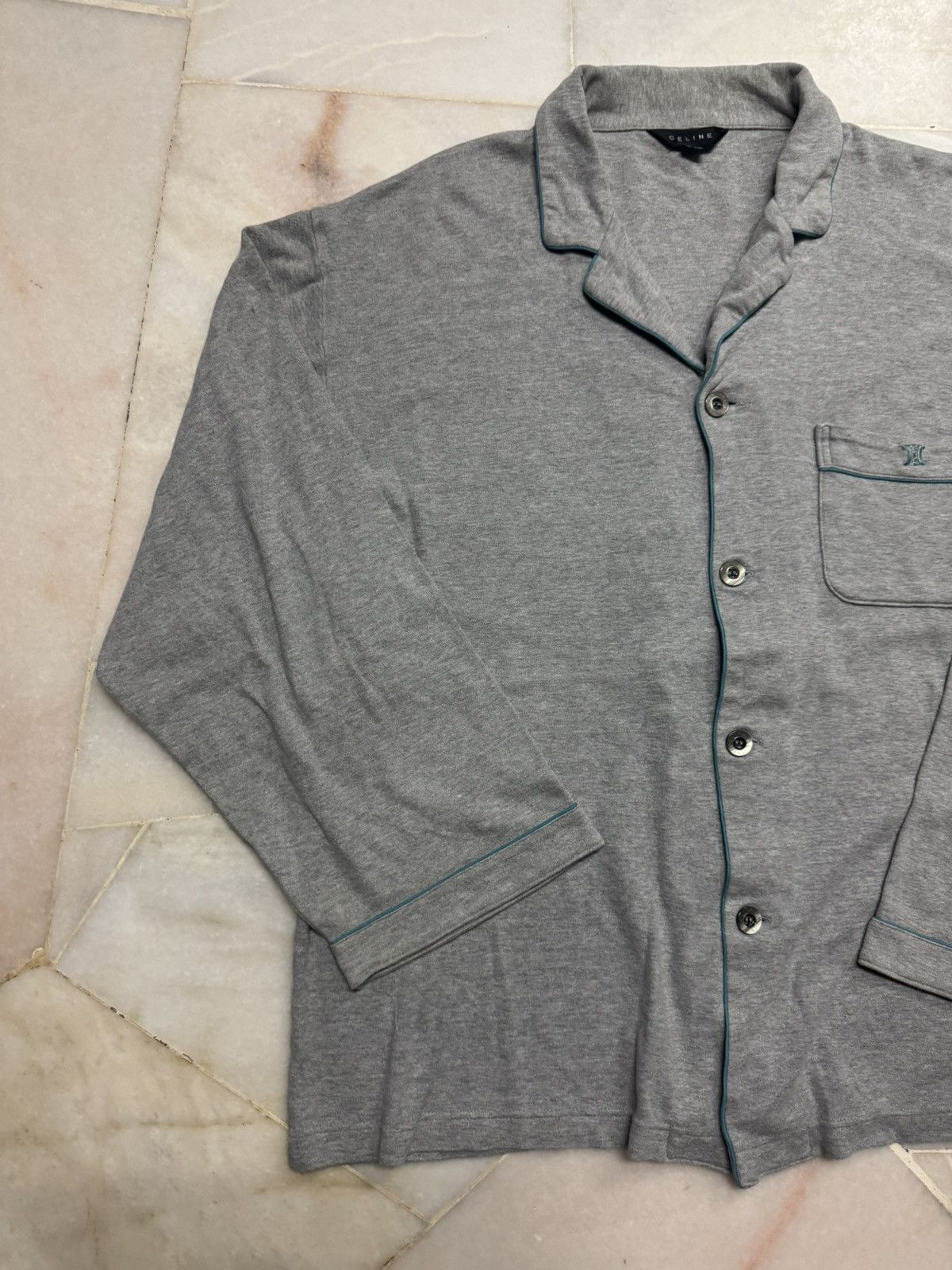 Celine 💥CELINE PYJAMAS TOP POCKET BUTTON MADE IN JAPAN Size US L / EU 52-54 / 3 - 4 Thumbnail