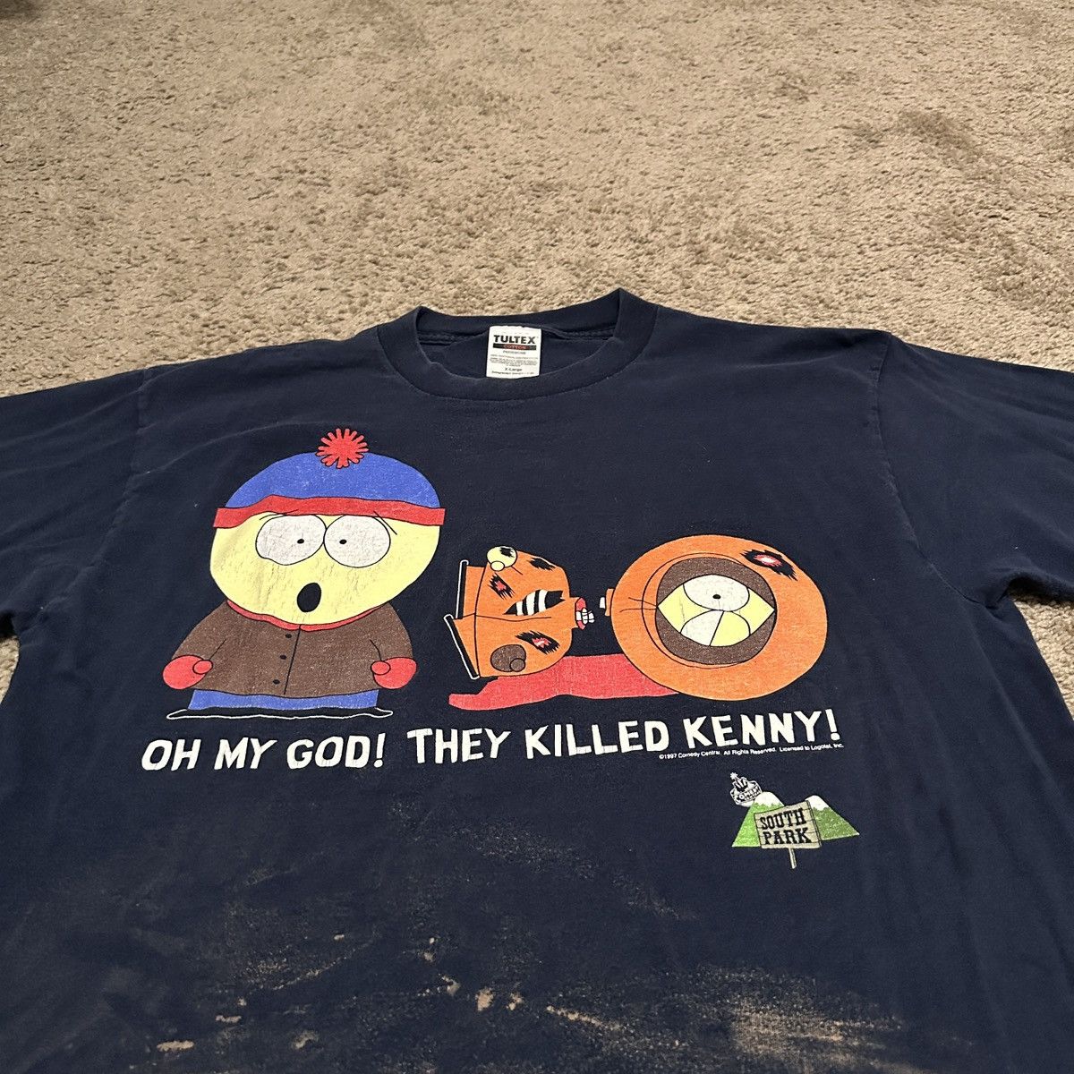 Tultex Vintage South Park T Shirt OH MY GOD THEY KILLED KENNY! Size US XL / EU 56 / 4 - 3 Thumbnail
