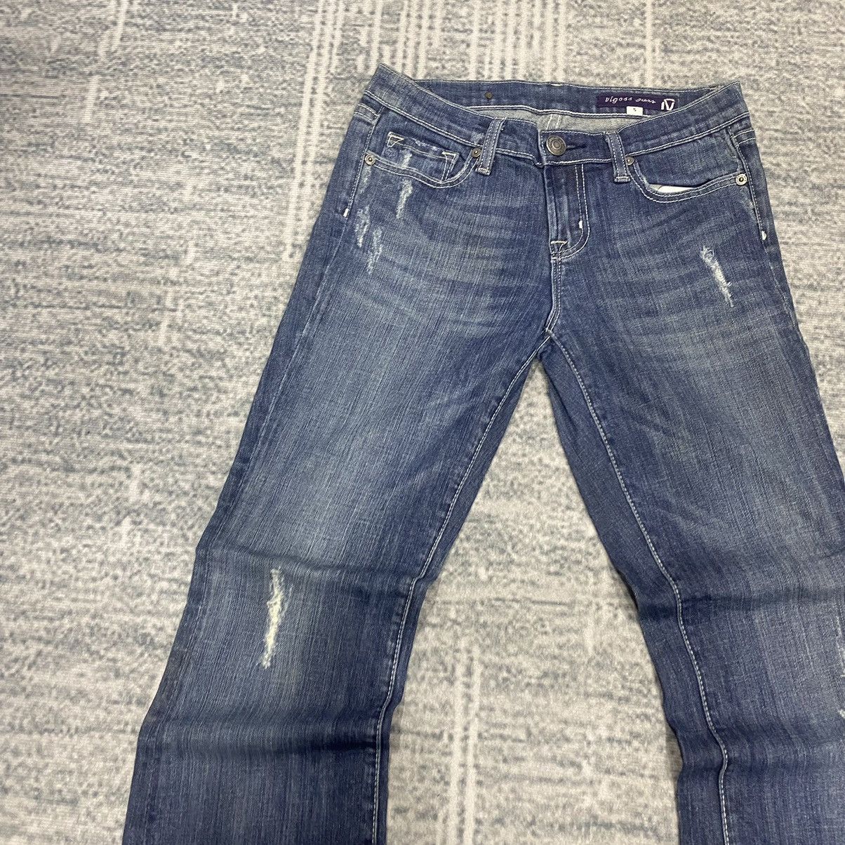 Hysteric Glamour × Japanese Brand × Le Grande Bleu (L.G.B.) Flare☠️Vigoss Ripped Bootcut Jeans Washed Vintage 90s Size US 30 / EU 46 - 6 Thumbnail