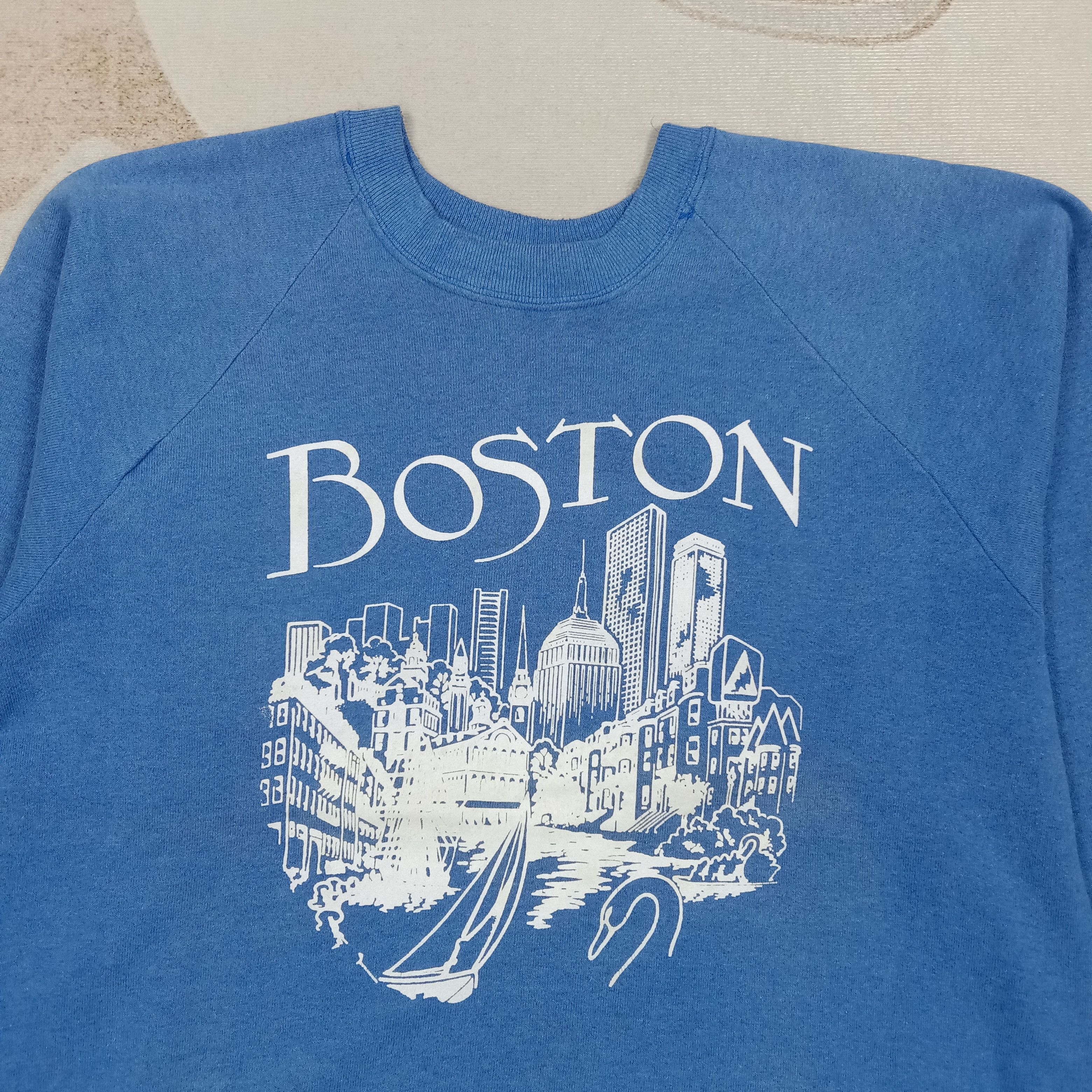 Fruit Of The Loom 90's Boston American State Sweatshirt C279N24 Size US M / EU 48-50 / 2 - 2 Thumbnail