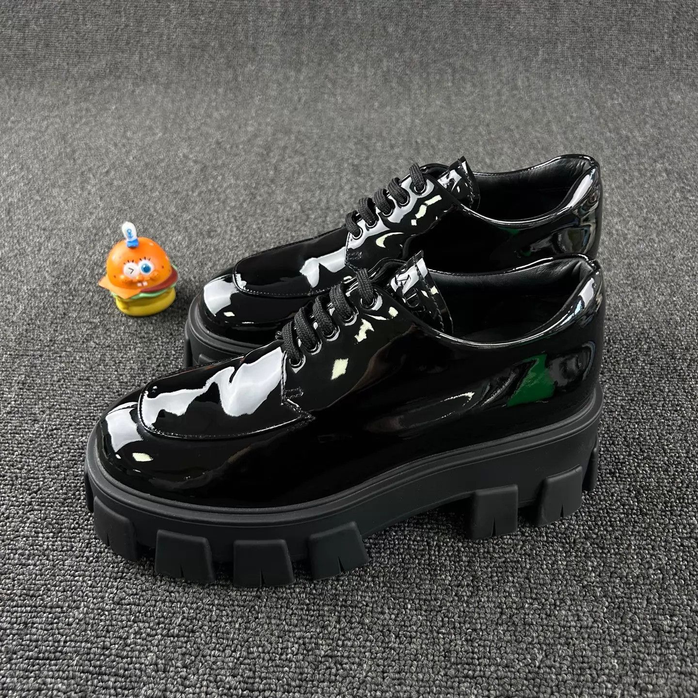 Prada Prada Black Gear Platform Shoes EUR 38 Size US 7.5 / IT 37.5 - 1 Thumbnail